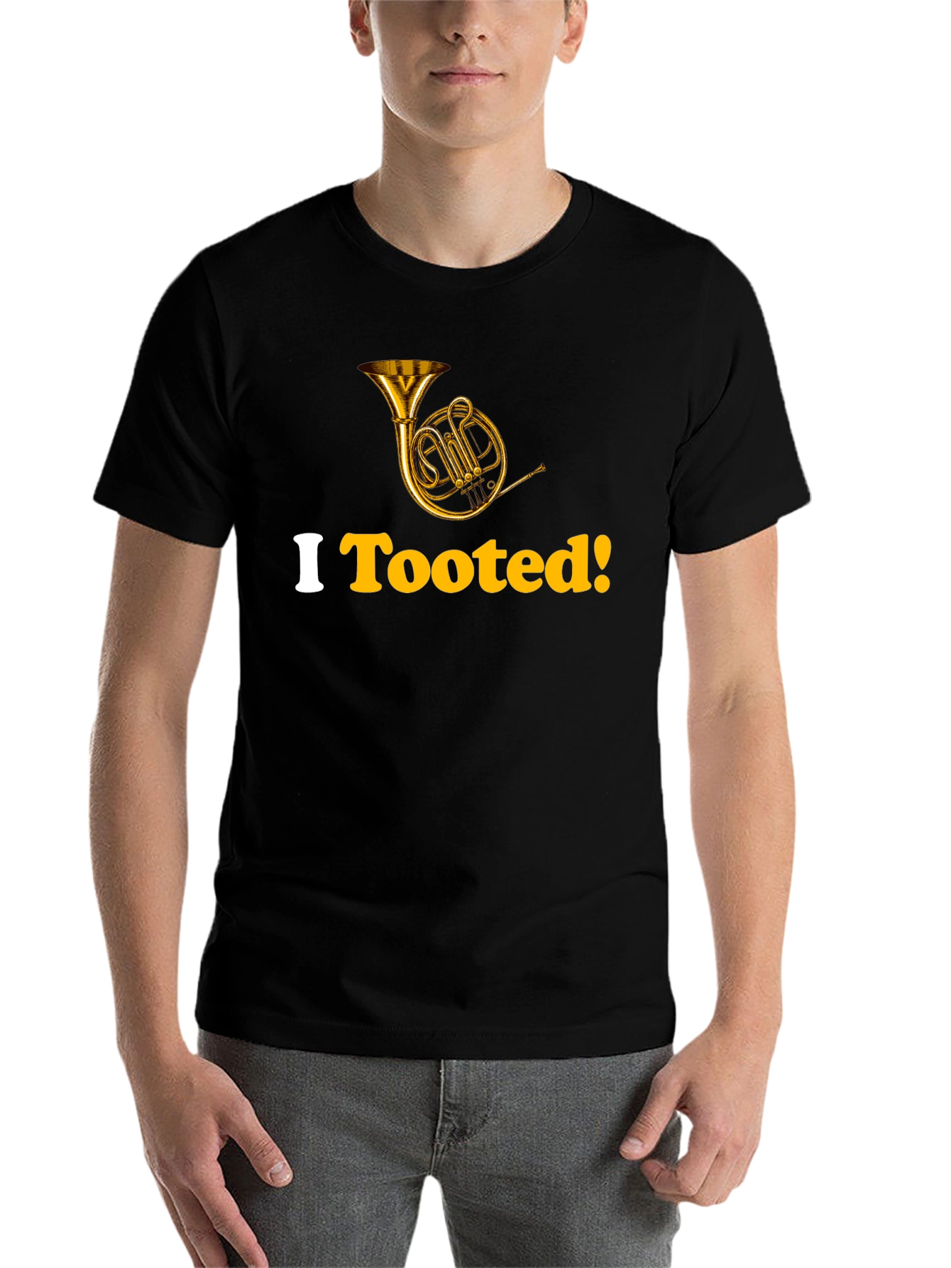 Black I Tooted Horn Funny Musician T-Shirt view 7