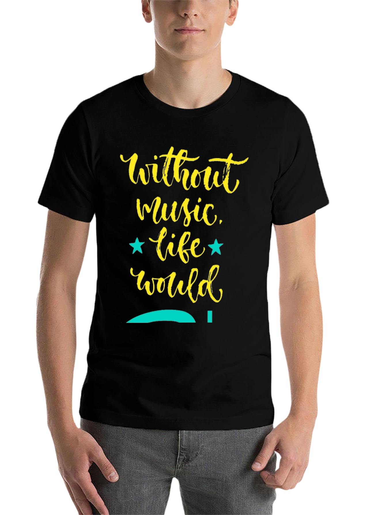 Black Music Lover T-Shirt: Without Music, Life Would... view 7