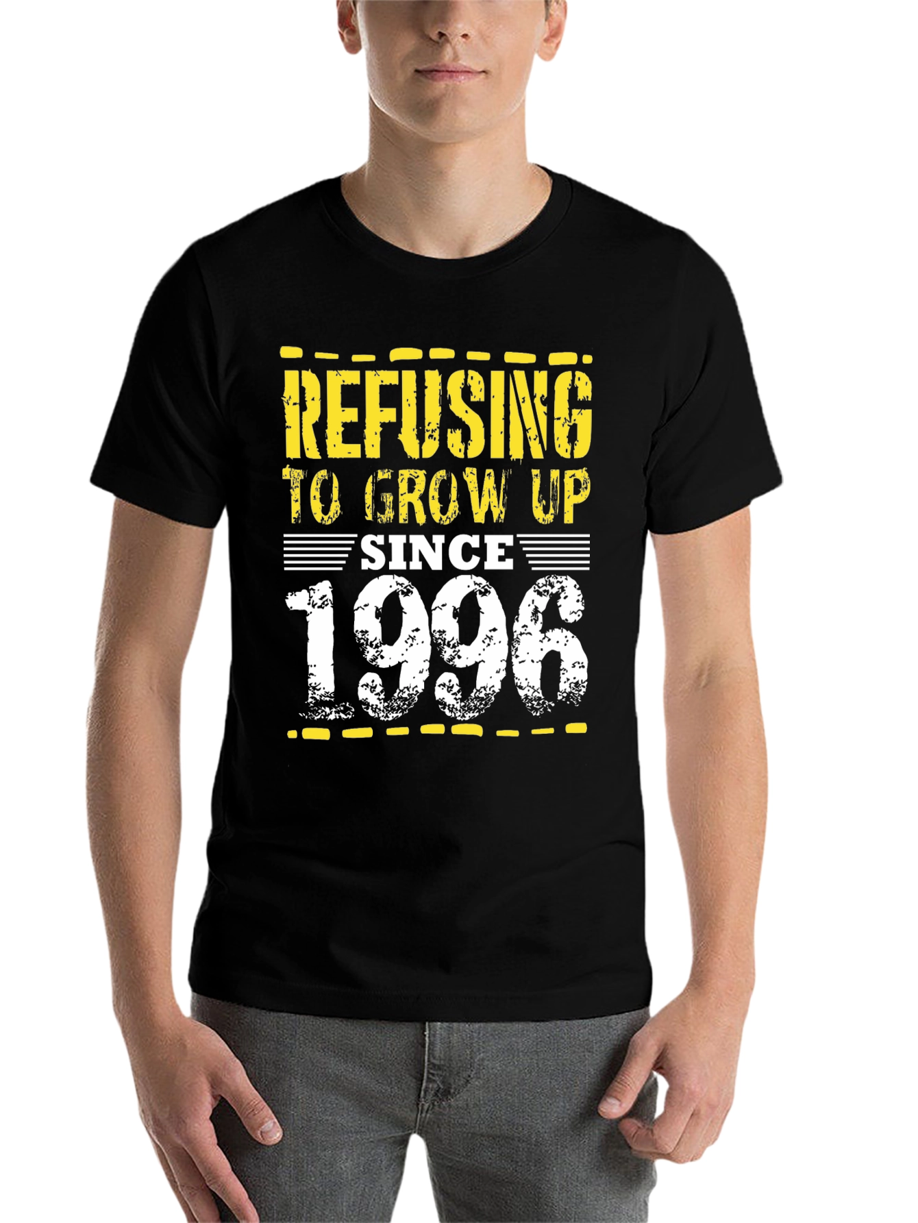 Black Refusing to Grow Up Since 1996 Black T-Shirt view 7