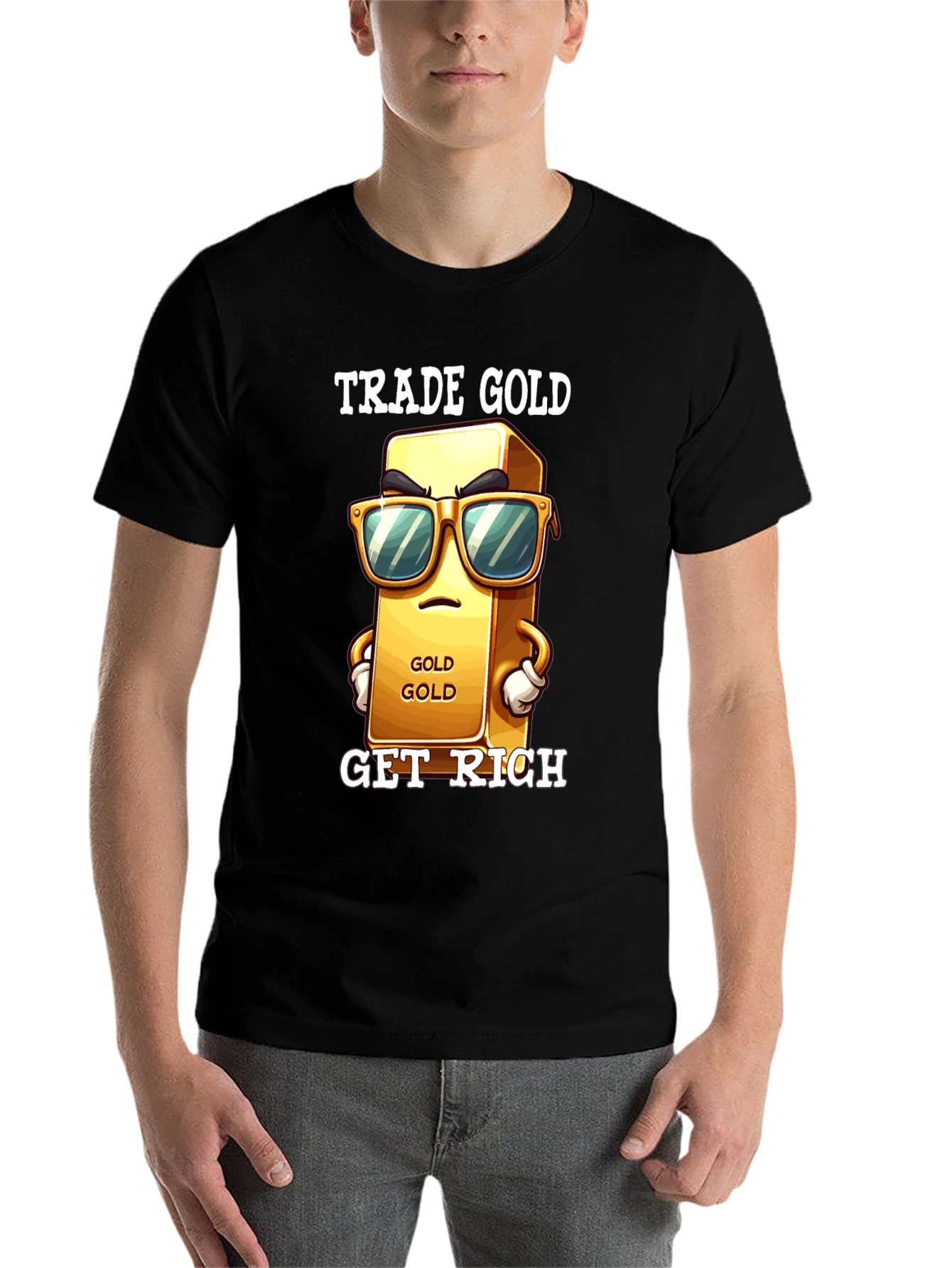 Black Trade Gold Get Rich Graphic Tee view 7