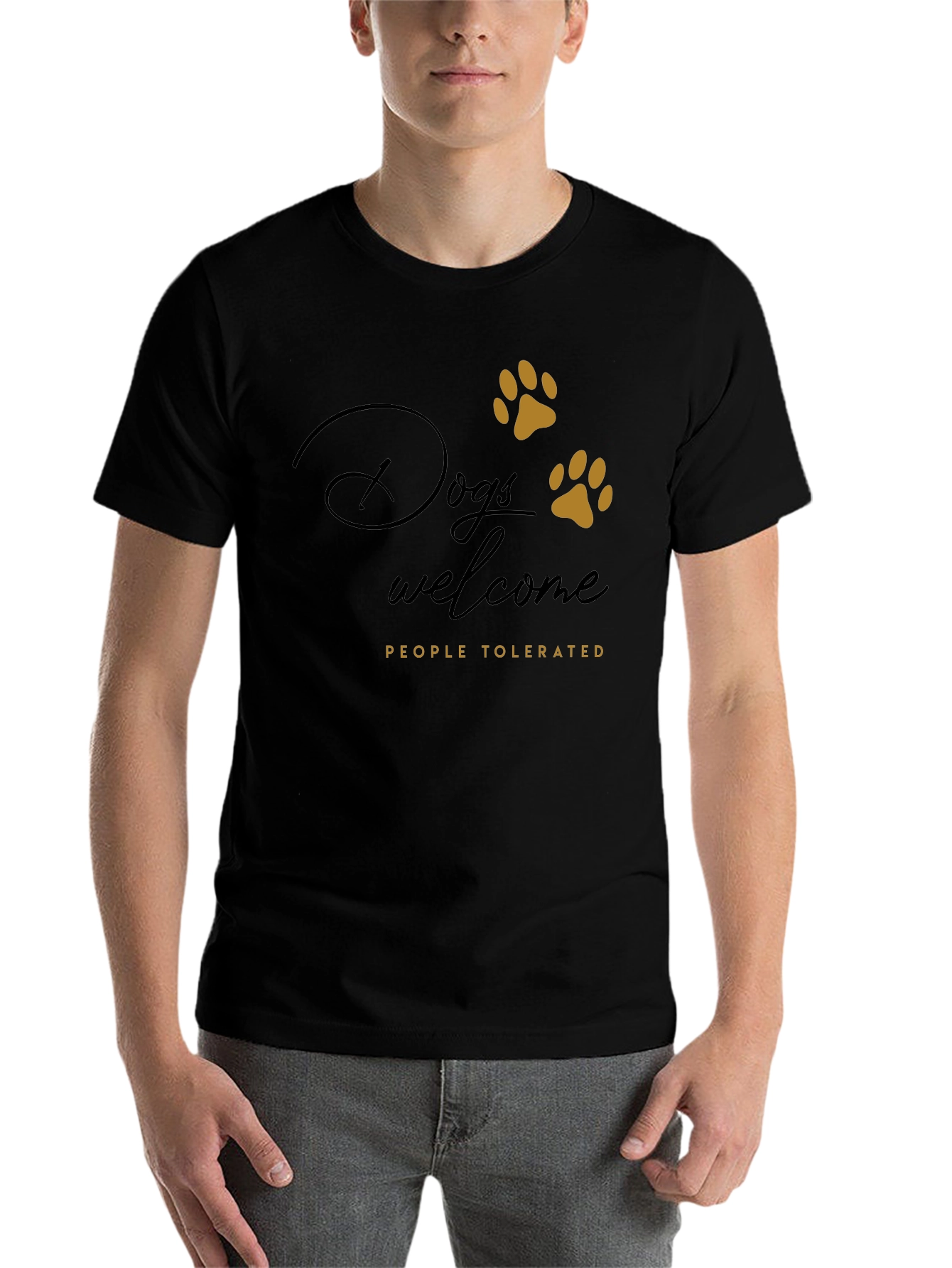 Black Dogs Welcome Tee - Funny Dog Lover Shirt view 7