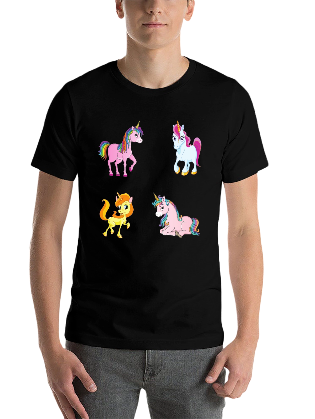 Black Unicorn Graphic Tee - Whimsical & Fun! view 7