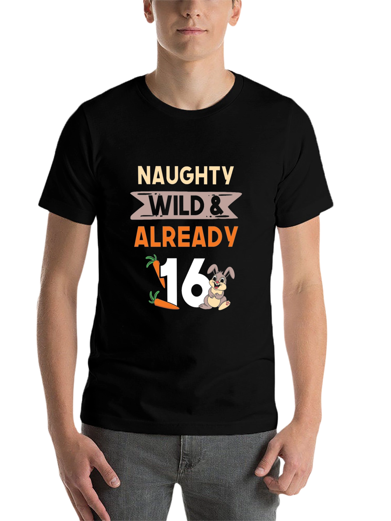 Black Naughty Wild & Already 16 T-Shirt view 7