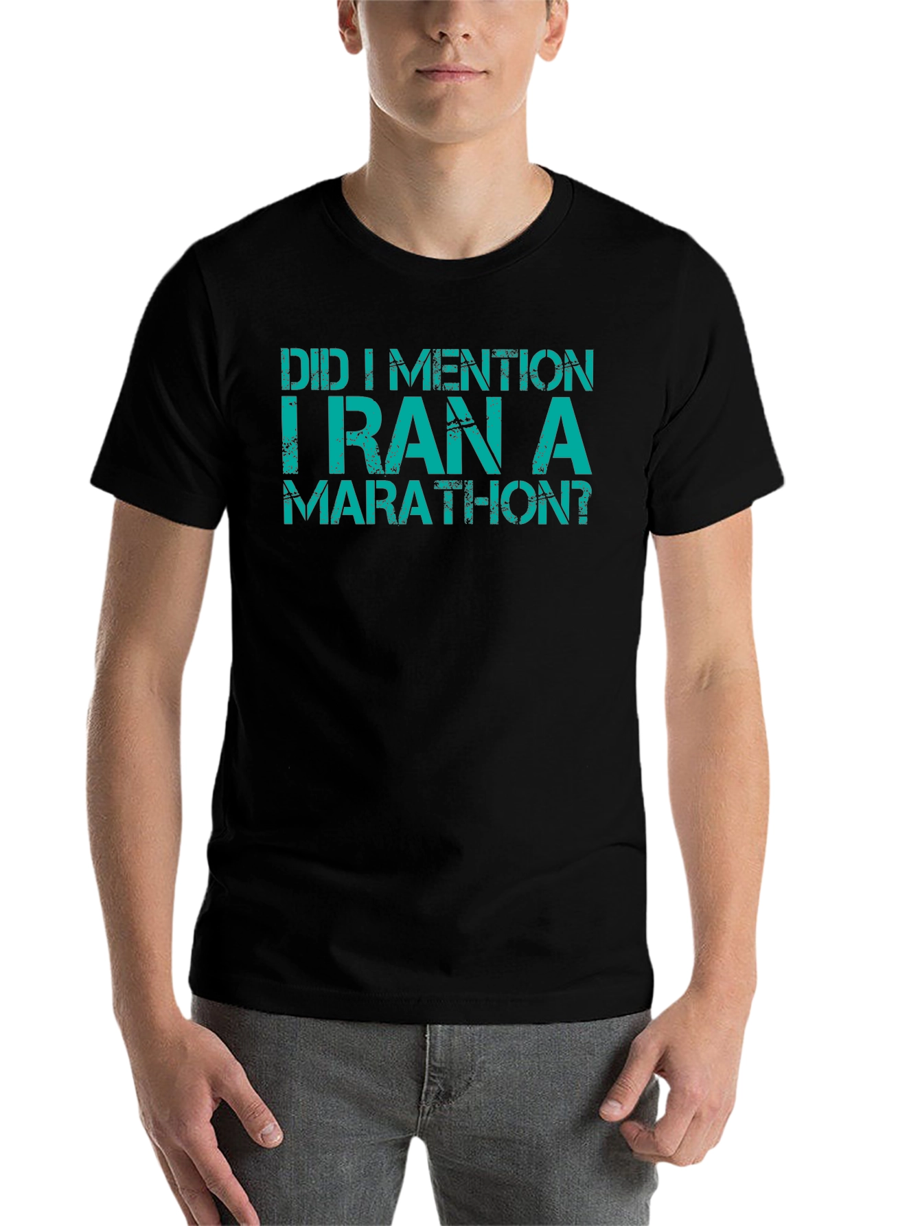 Black Funny Marathon T-Shirt - "Did I Mention?" view 7