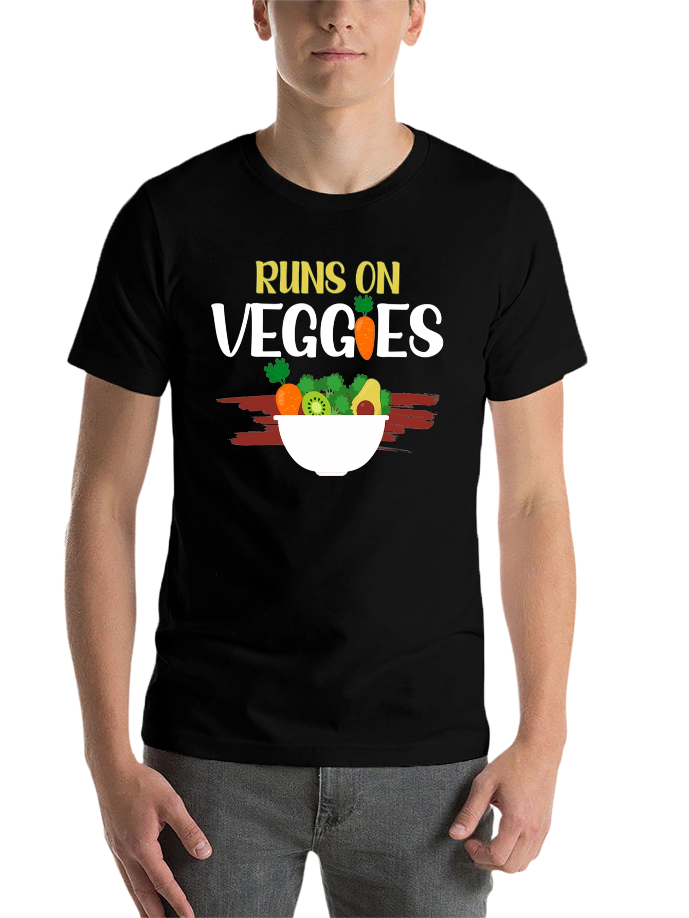 Runs On Veggies T-Shirt - Vegan Friendly - 7