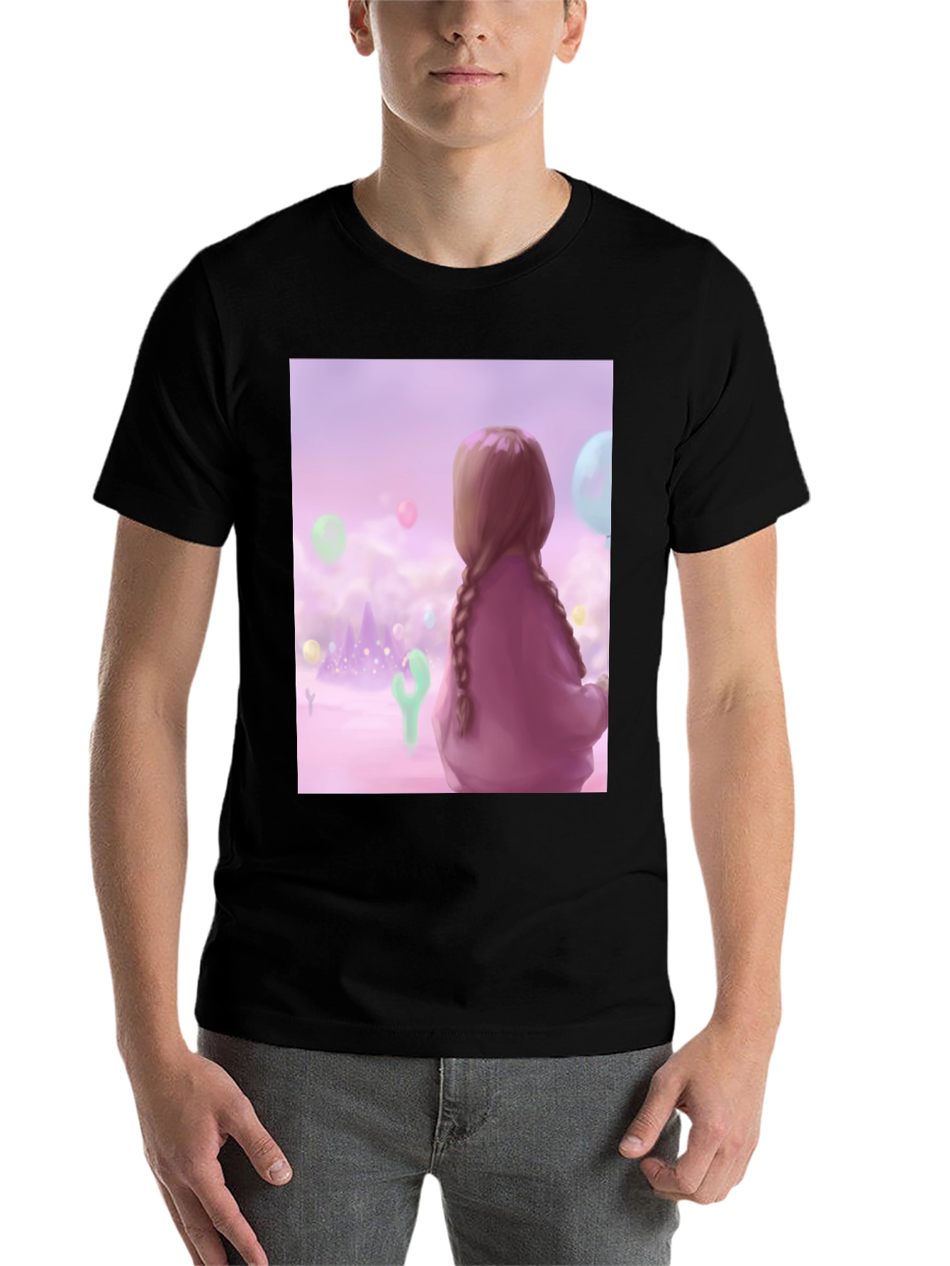 Black Pastel Dreams T-Shirt - Unique Graphic Tee view 7