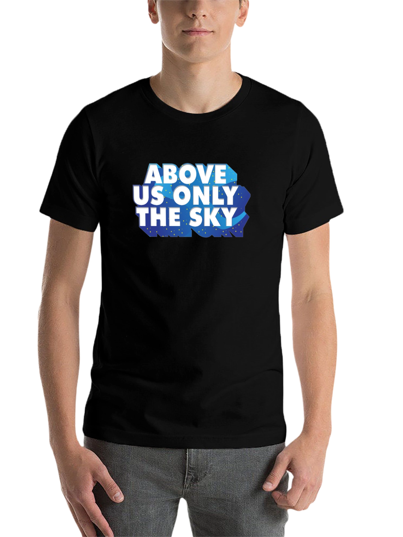 Black Above Us Only The Sky Graphic Tee view 7
