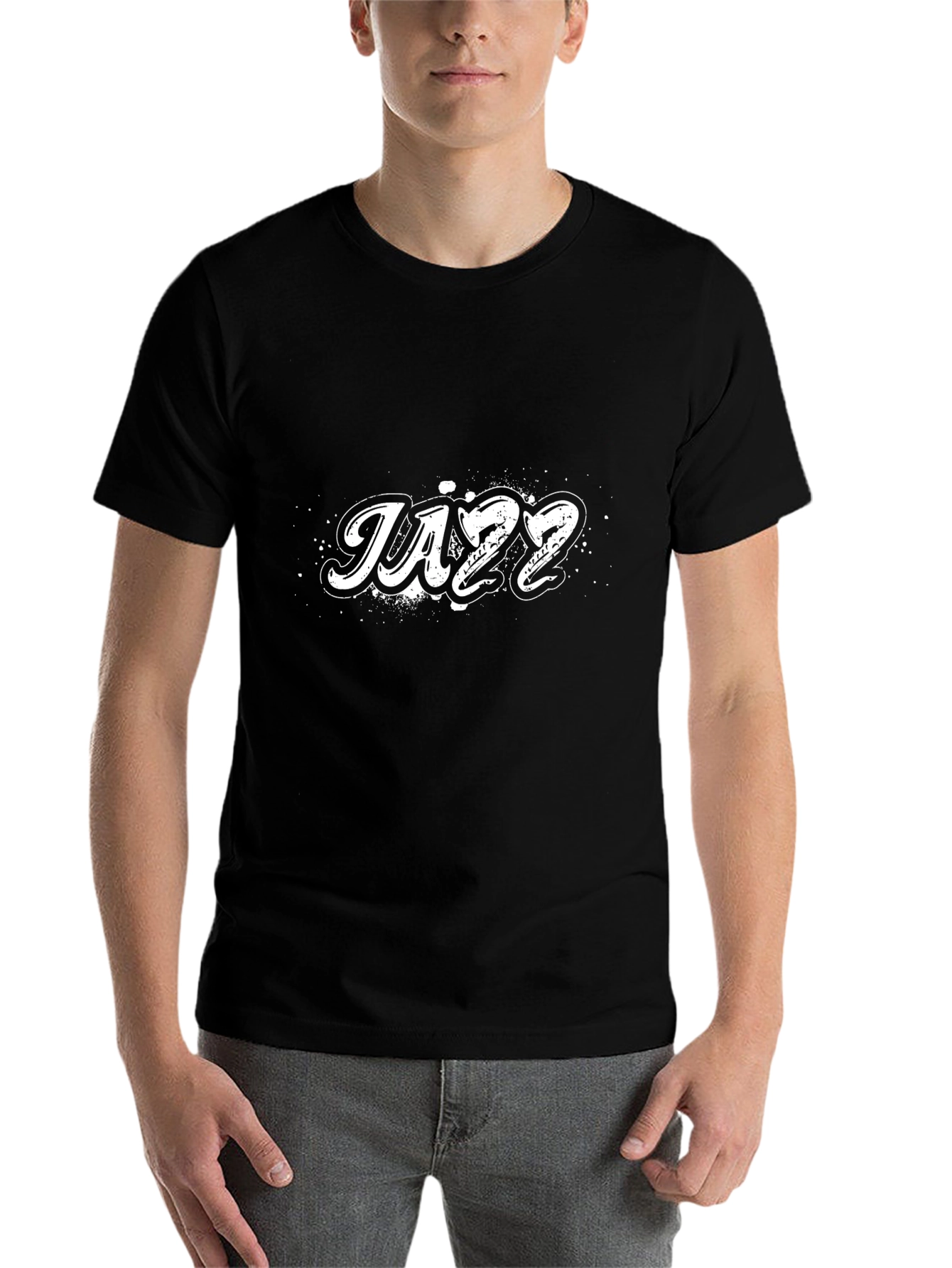 Black Jazz T-Shirt - Black Crew Neck Tee for Music Lovers view 7