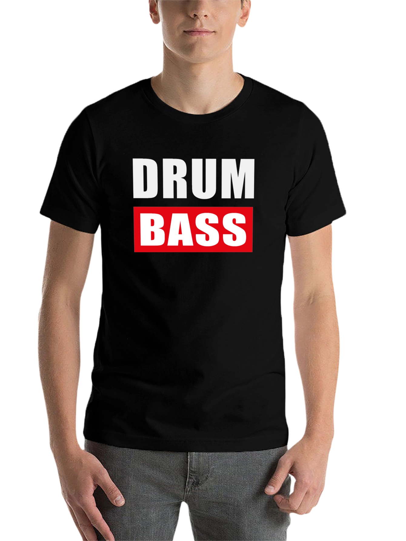 Black Drum & Bass Music Black Cotton T-Shirt view 7