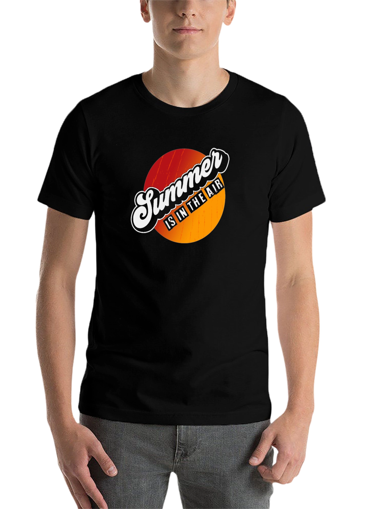 Black Summer is in the Air Graphic T-Shirt - Black view 7