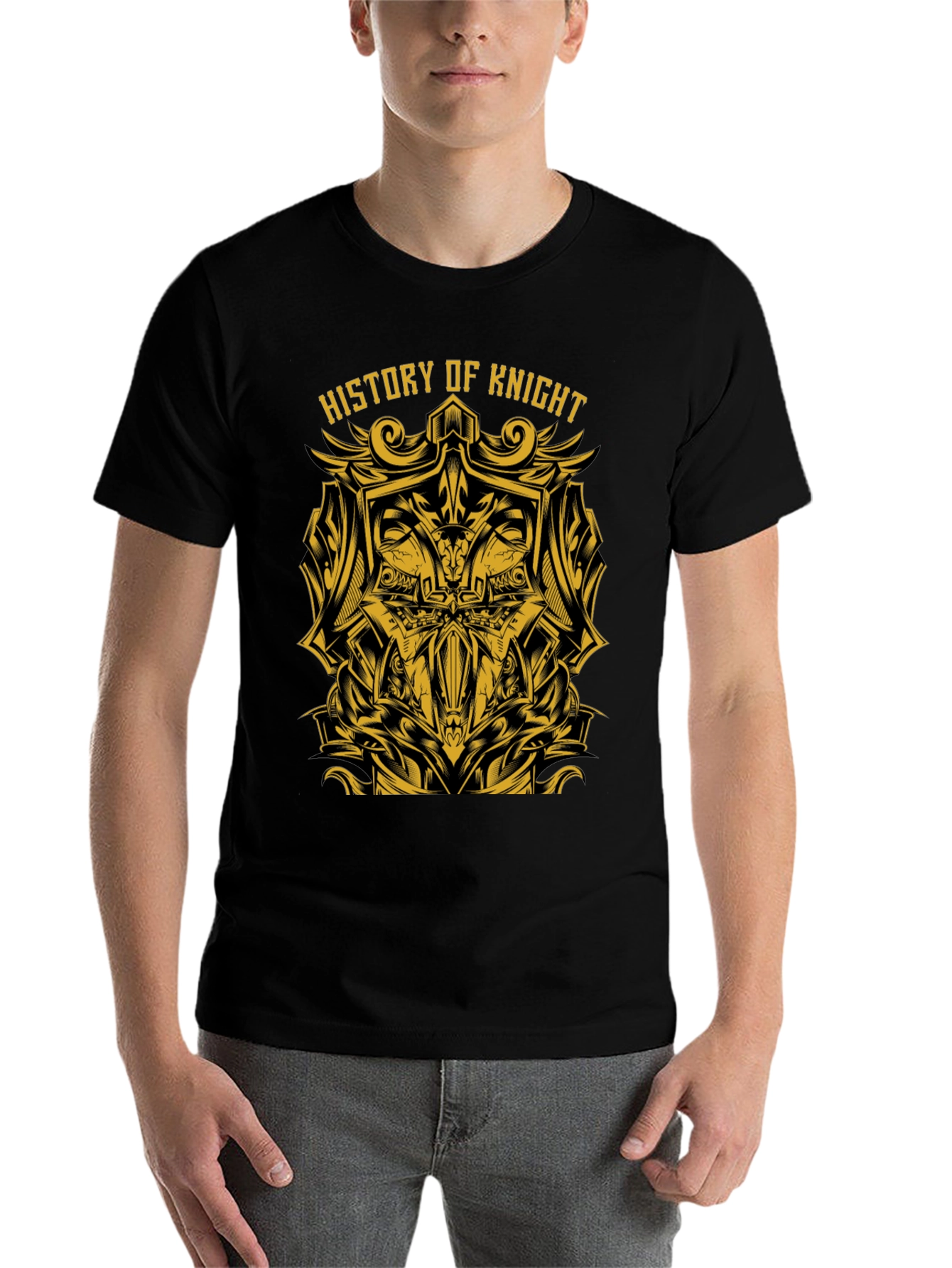 Black History of Knight Graphic Tee - Black view 7