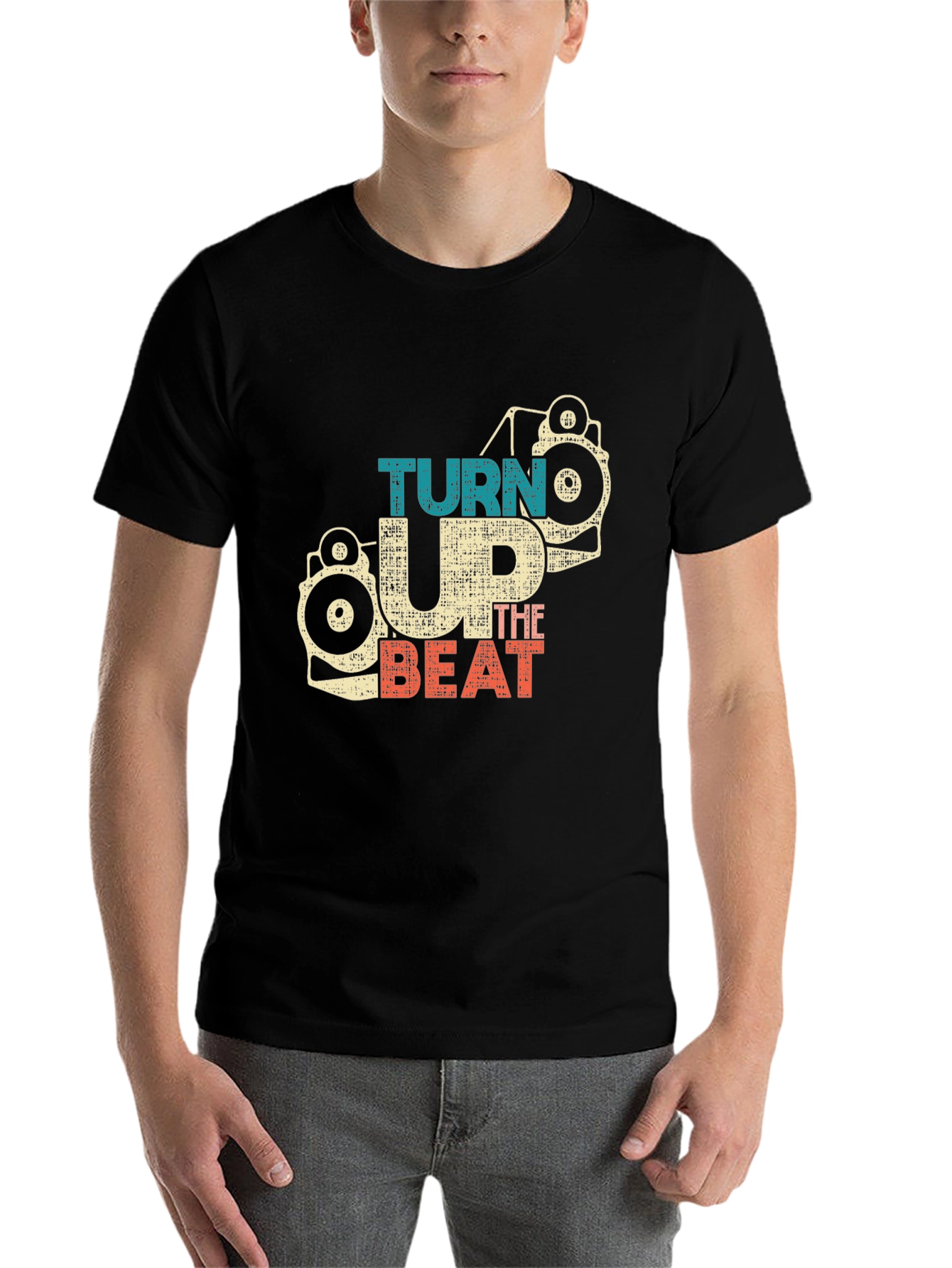 Black Turn Up the Beat Graphic Tee view 7