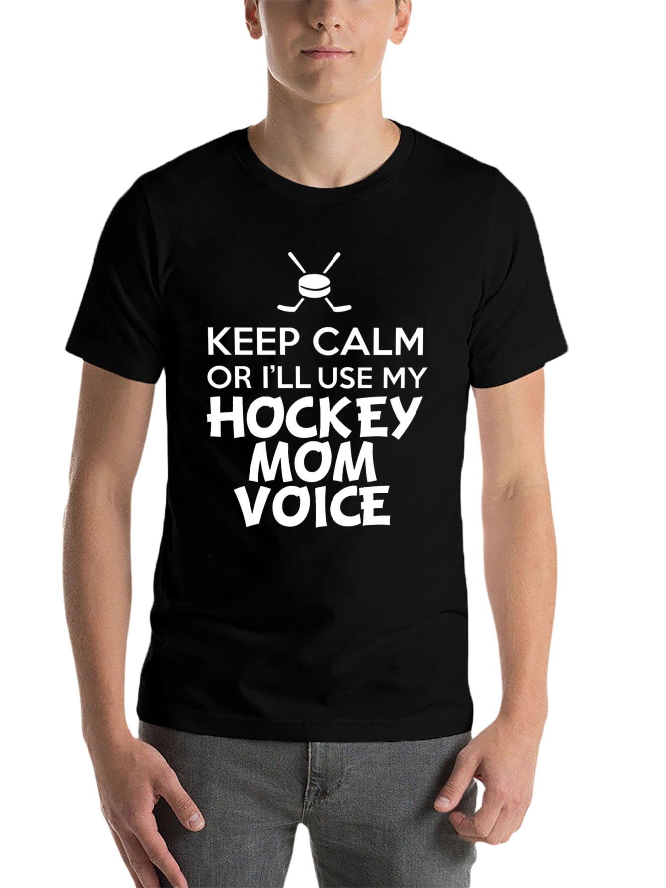 Keep Calm Hockey Mom T-Shirt - Funny Tee - 7
