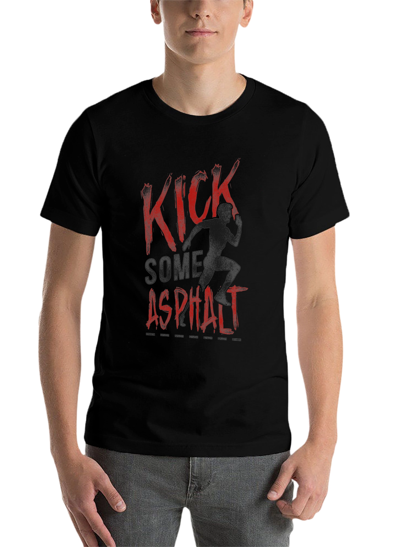 Black Kick Some Asphalt Graphic T-Shirt - Black view 7