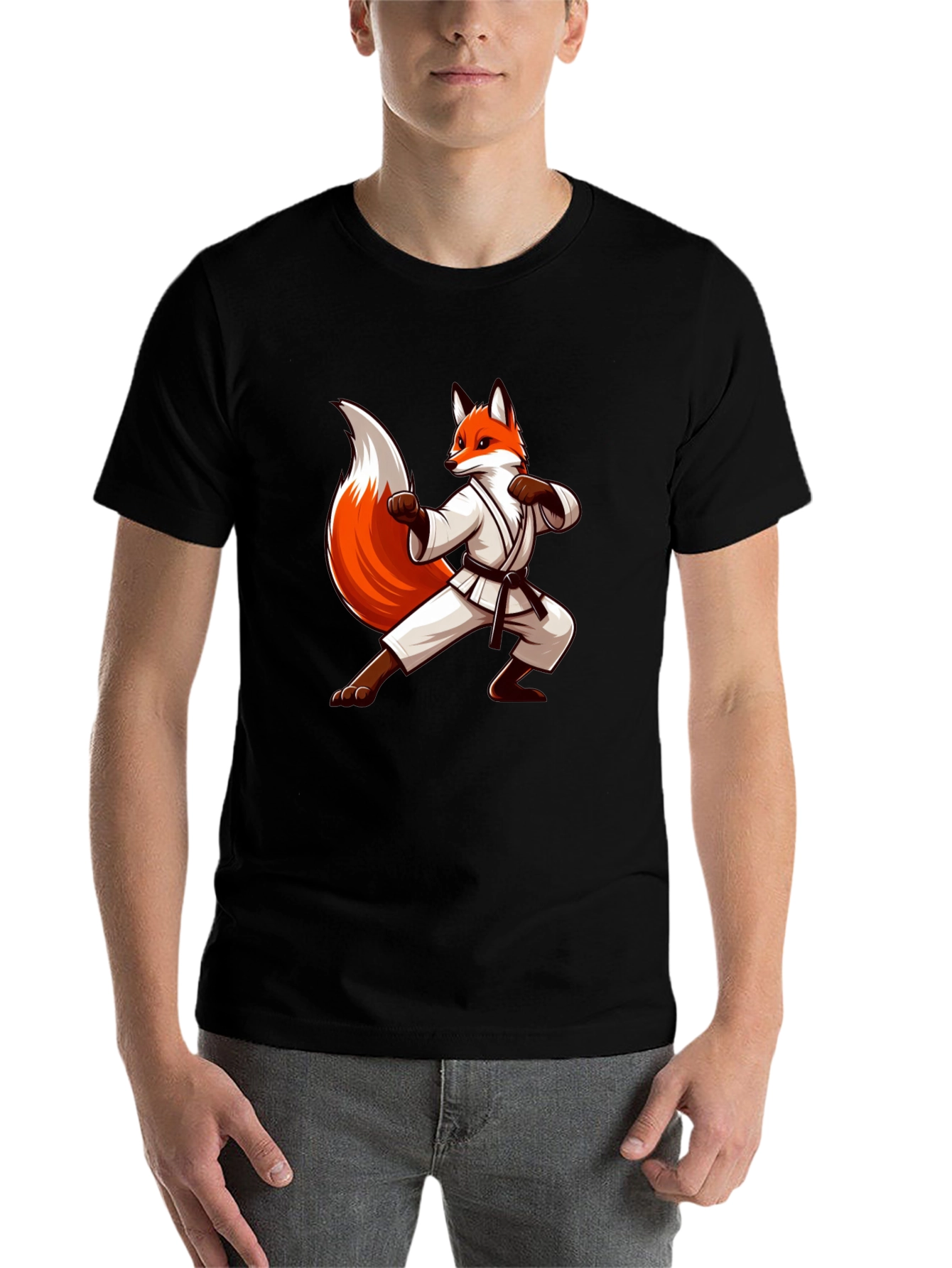 Black Fox Karate T-Shirt - Funny Martial Arts Tee view 7