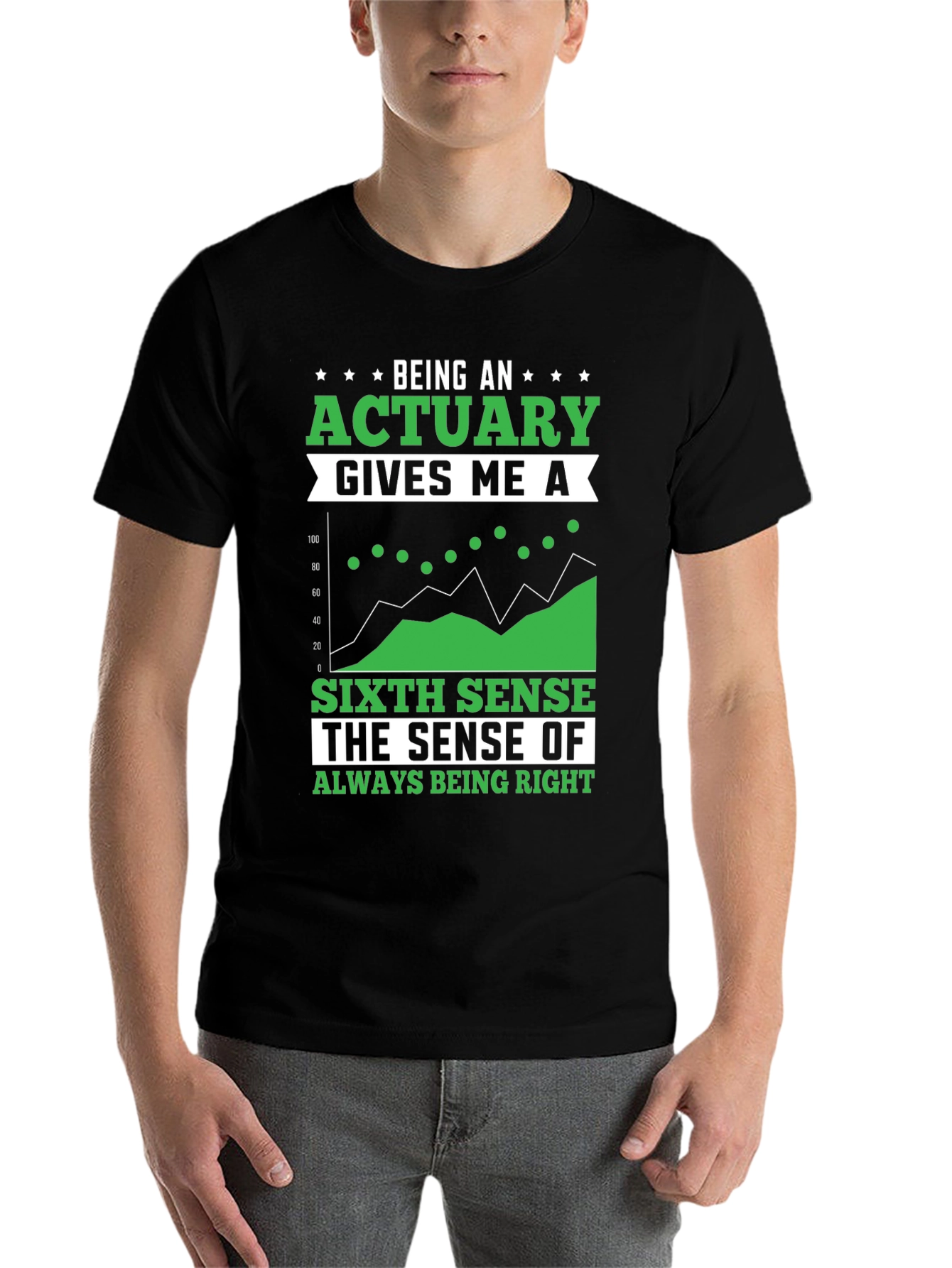 Black Actuary Sixth Sense Graphic T-Shirt view 7