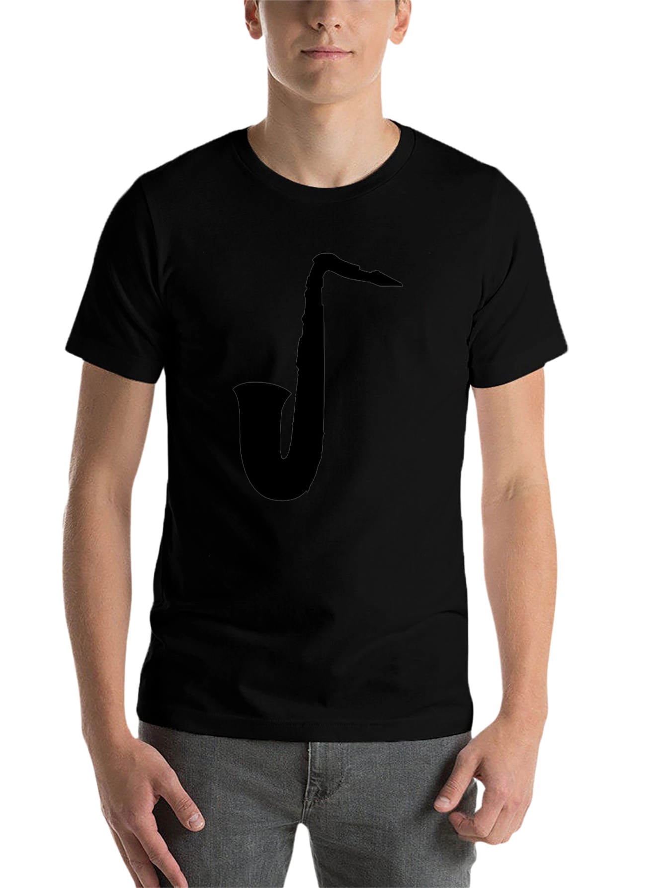 Black Saxophone Graphic T-Shirt view 7