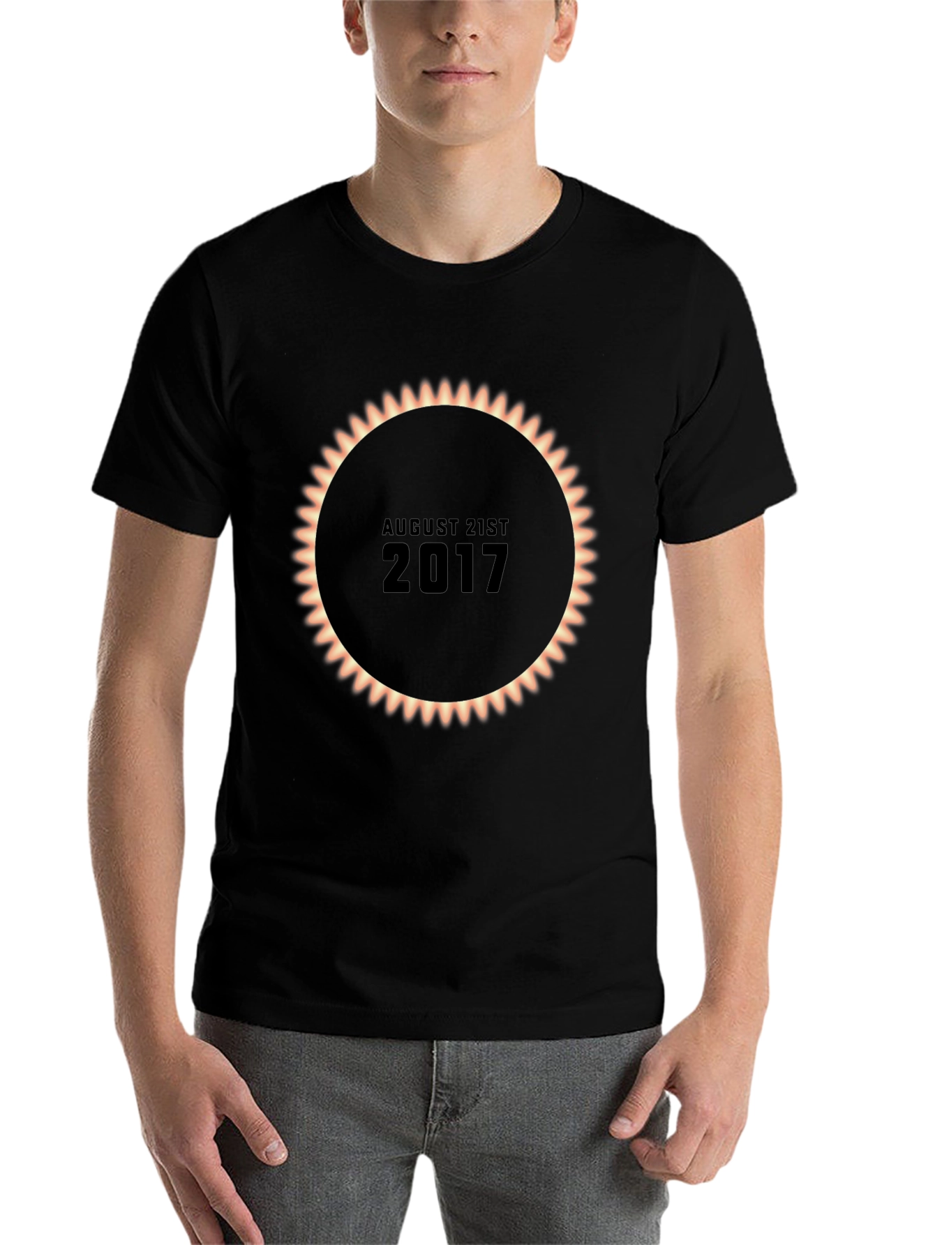 Black Total Solar Eclipse August 21st 2017 T-Shirt view 7