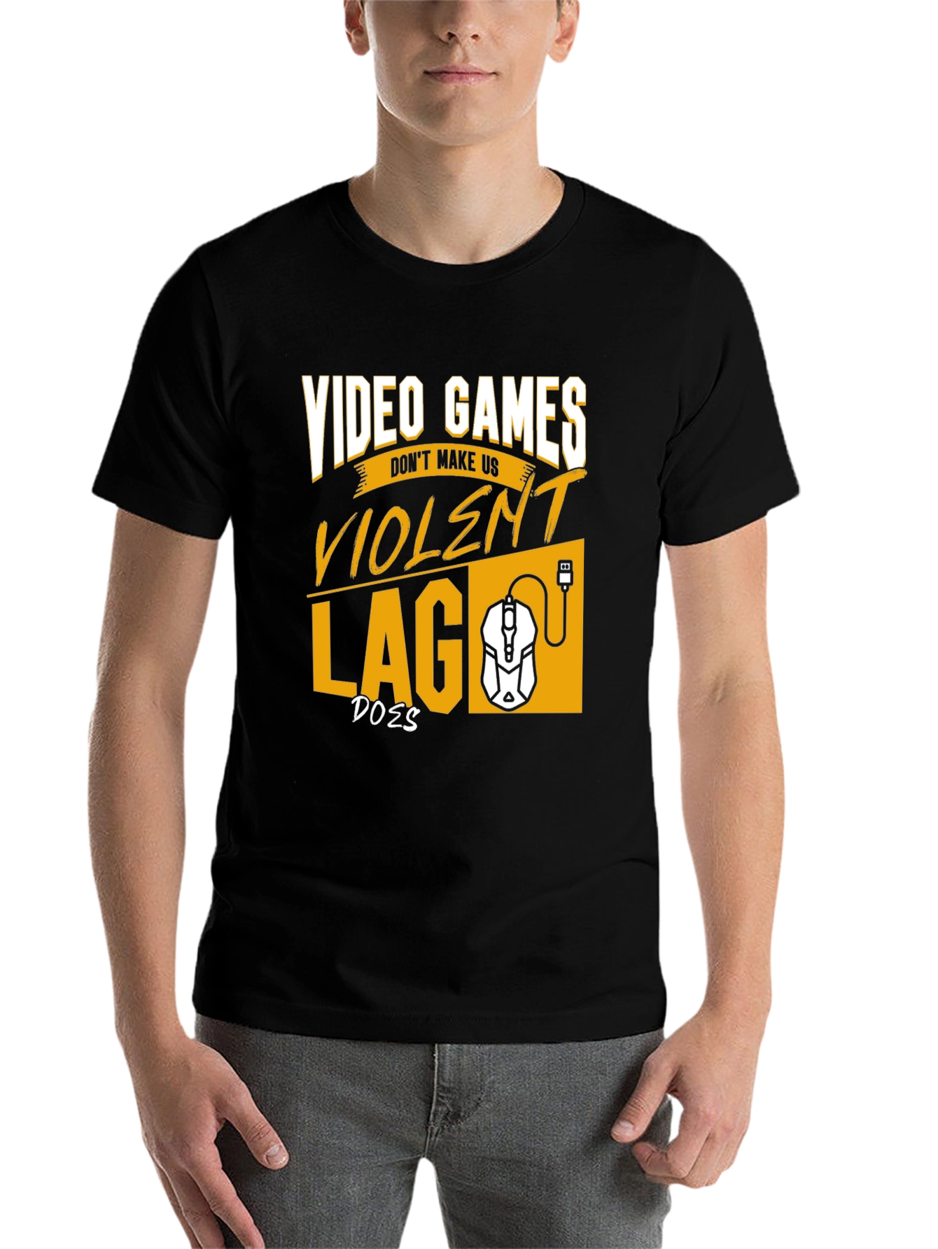 Black Gamer T-Shirt: Video Games Don't Make Us Violent view 7