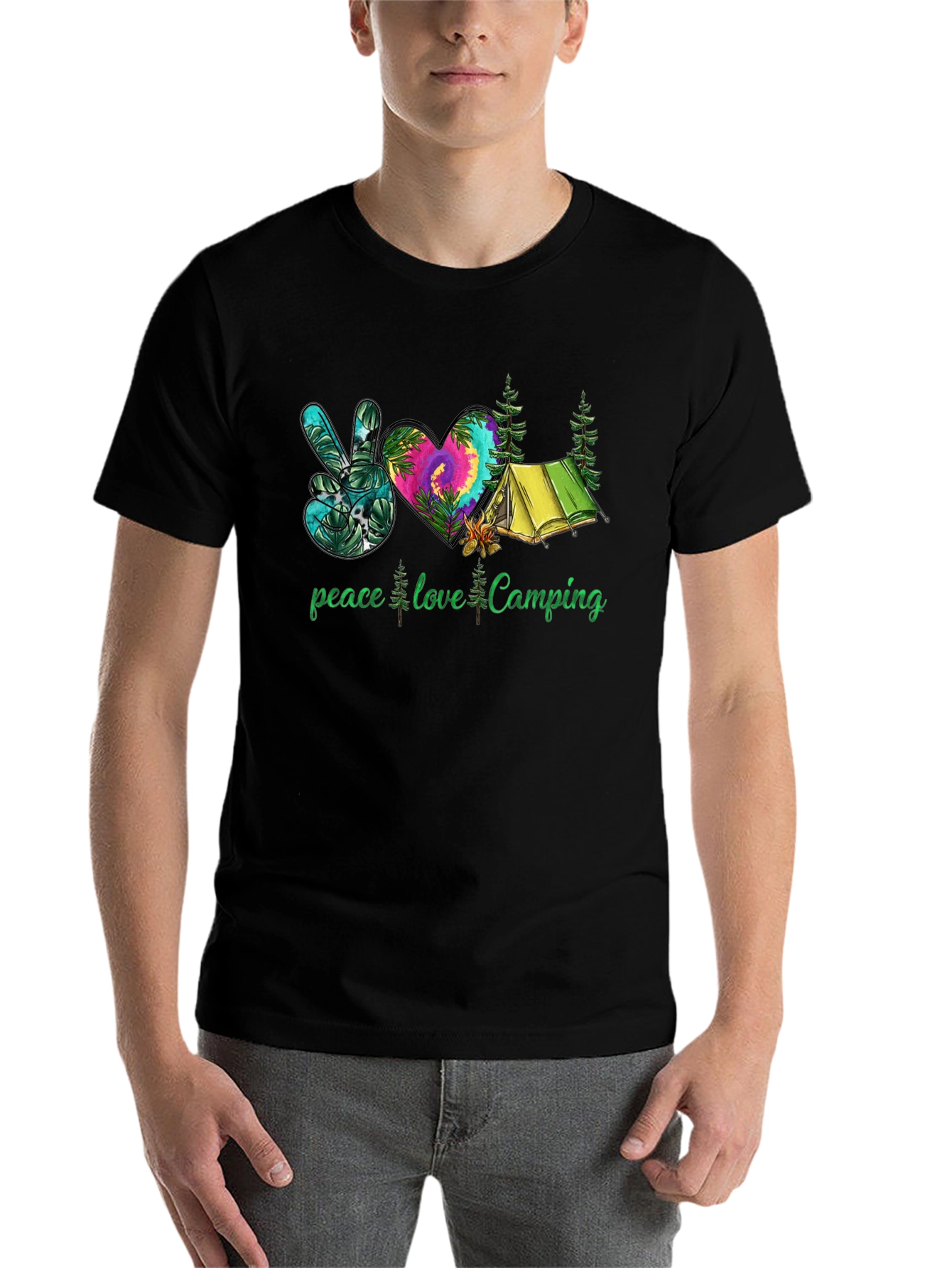 Peace Love Camping Graphic T-Shirt - 7
