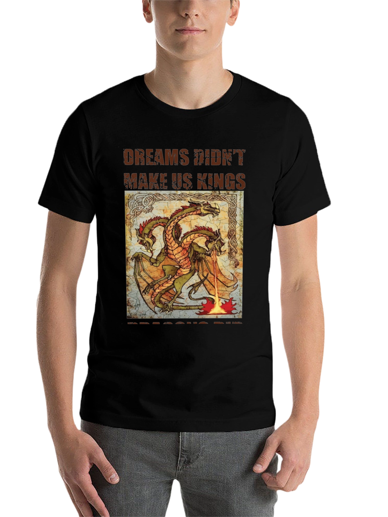 Black Dreams Didn't Make Us Kings Dragon Graphic Tee view 7
