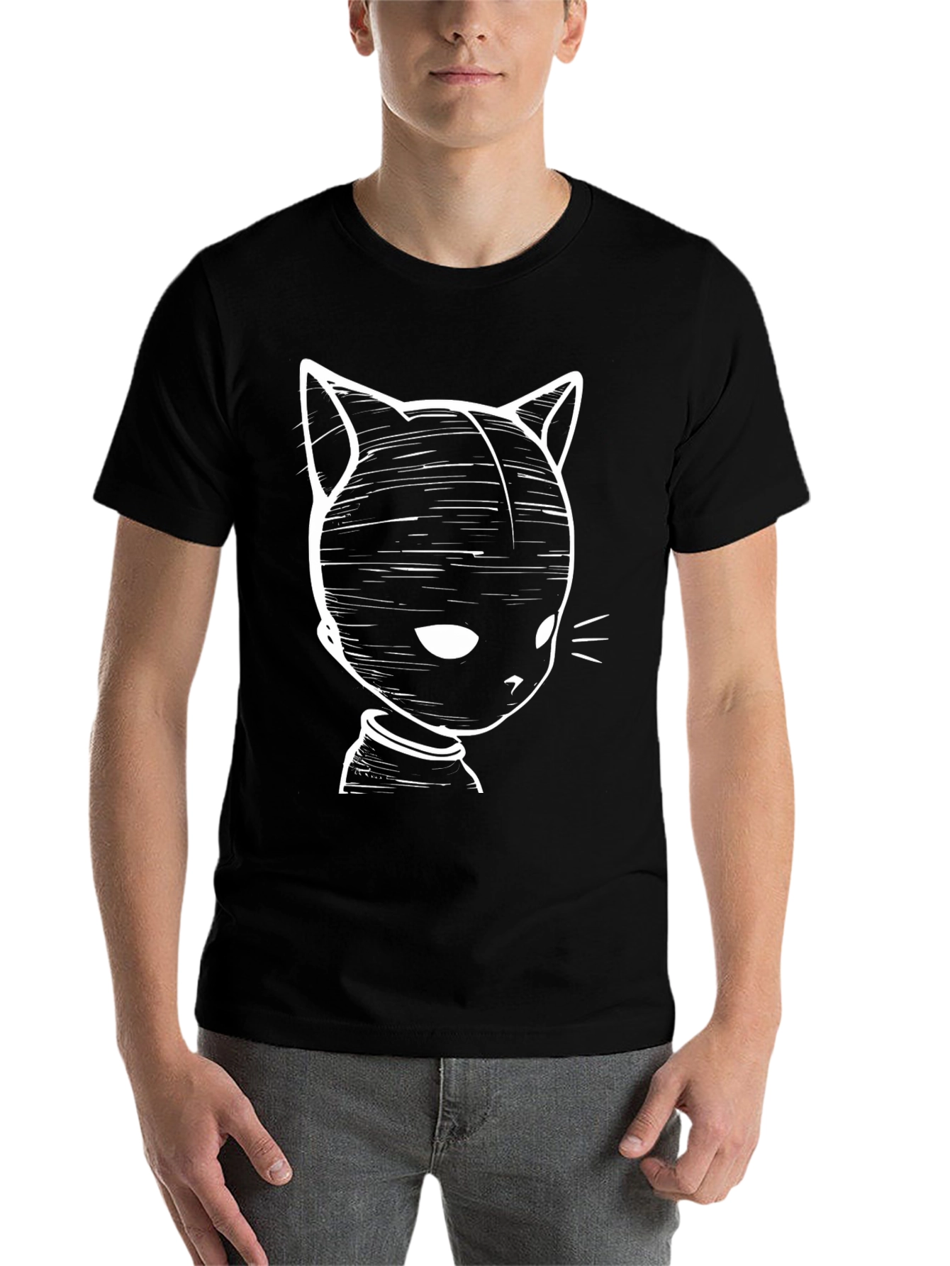 Black Black Cat Graphic T-Shirt view 7