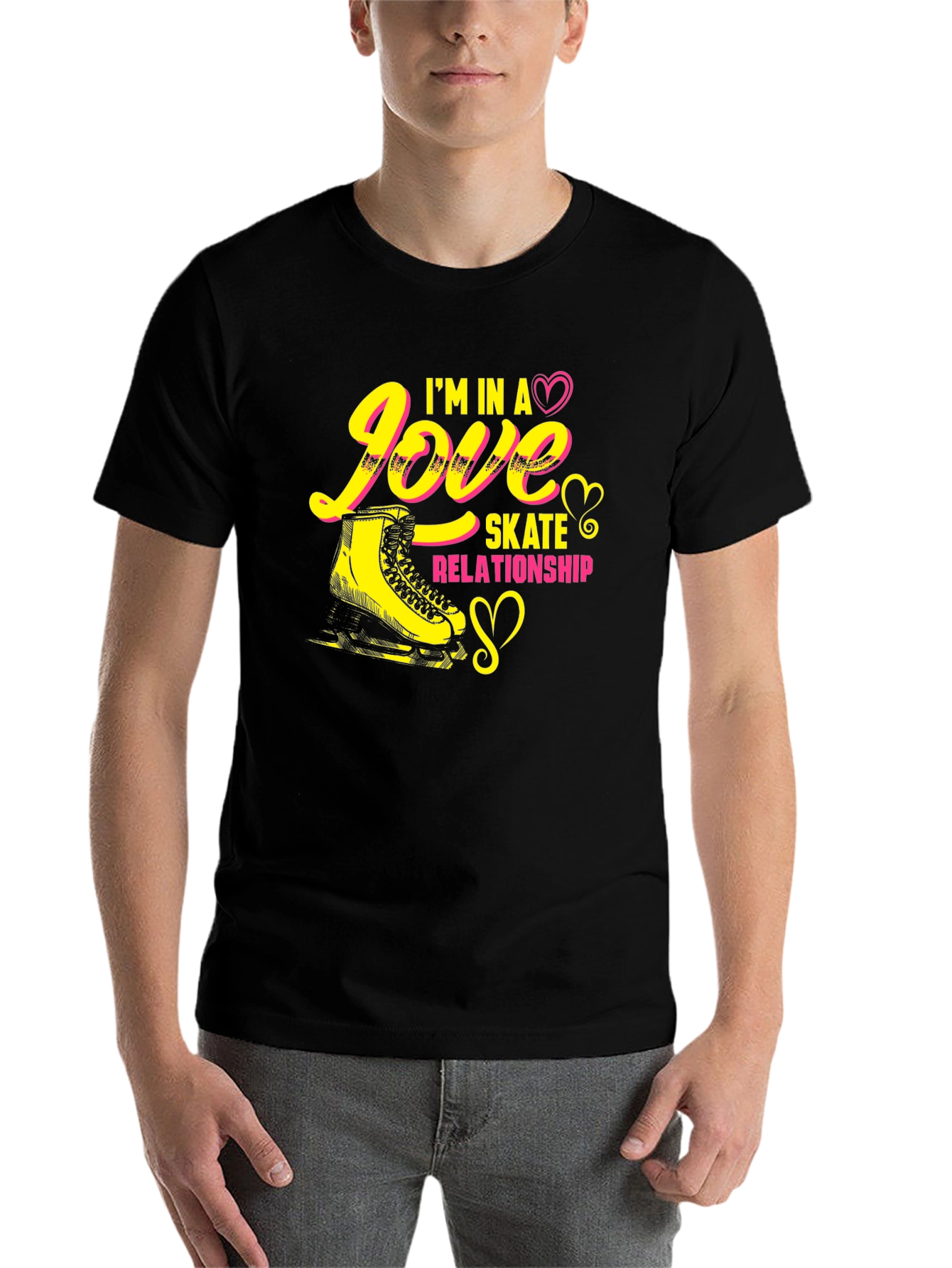 Black Love Skate Relationship T-Shirt view 7