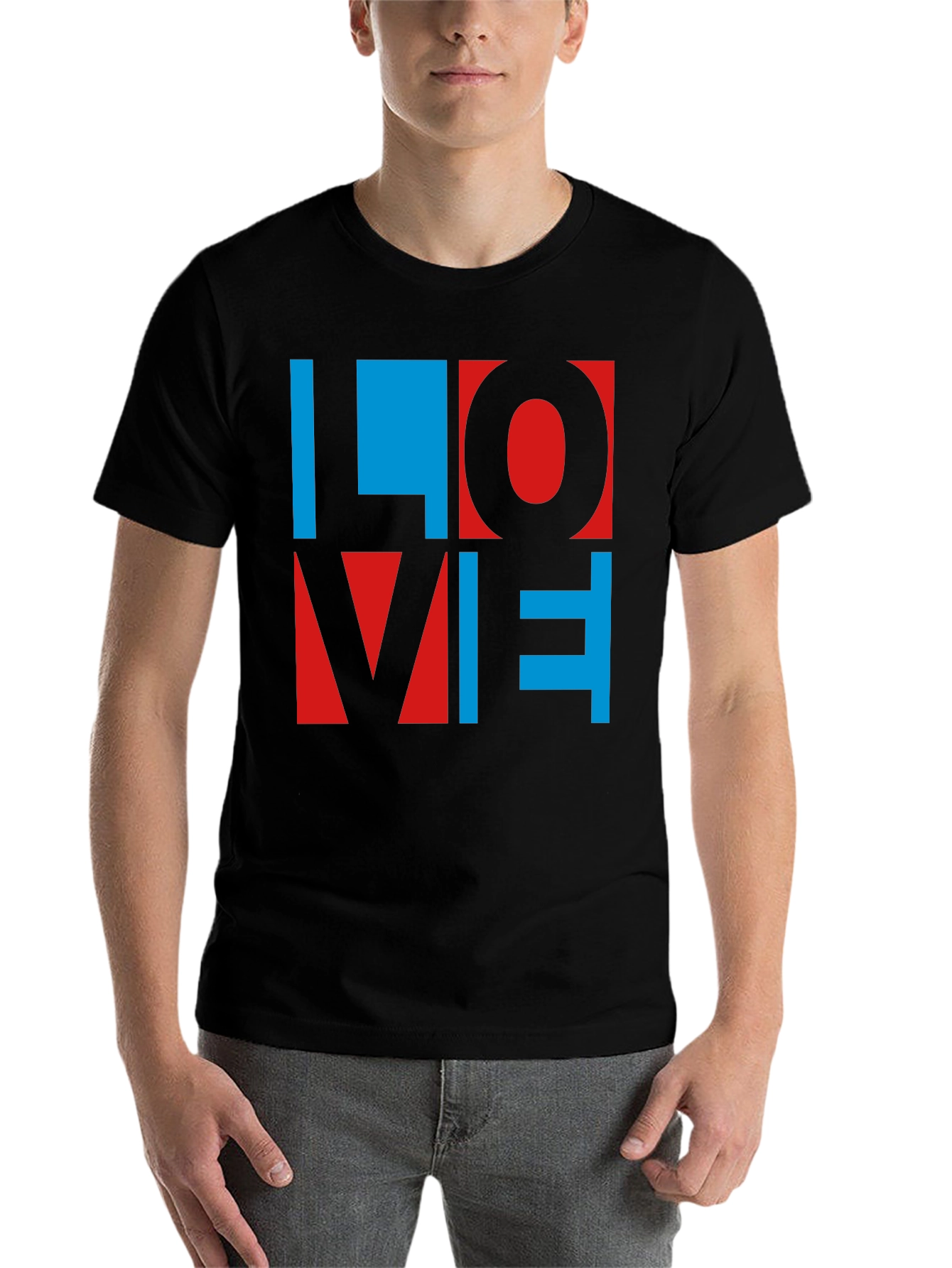 Black LOVE Graphic Tee - Bold & Colorful view 7