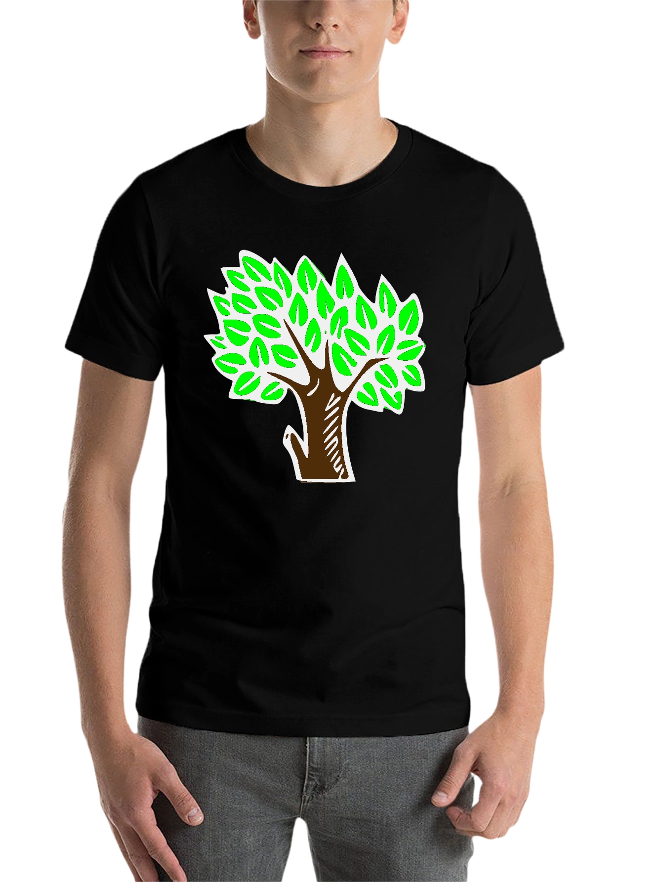 Black Tree Graphic Black T-Shirt view 7