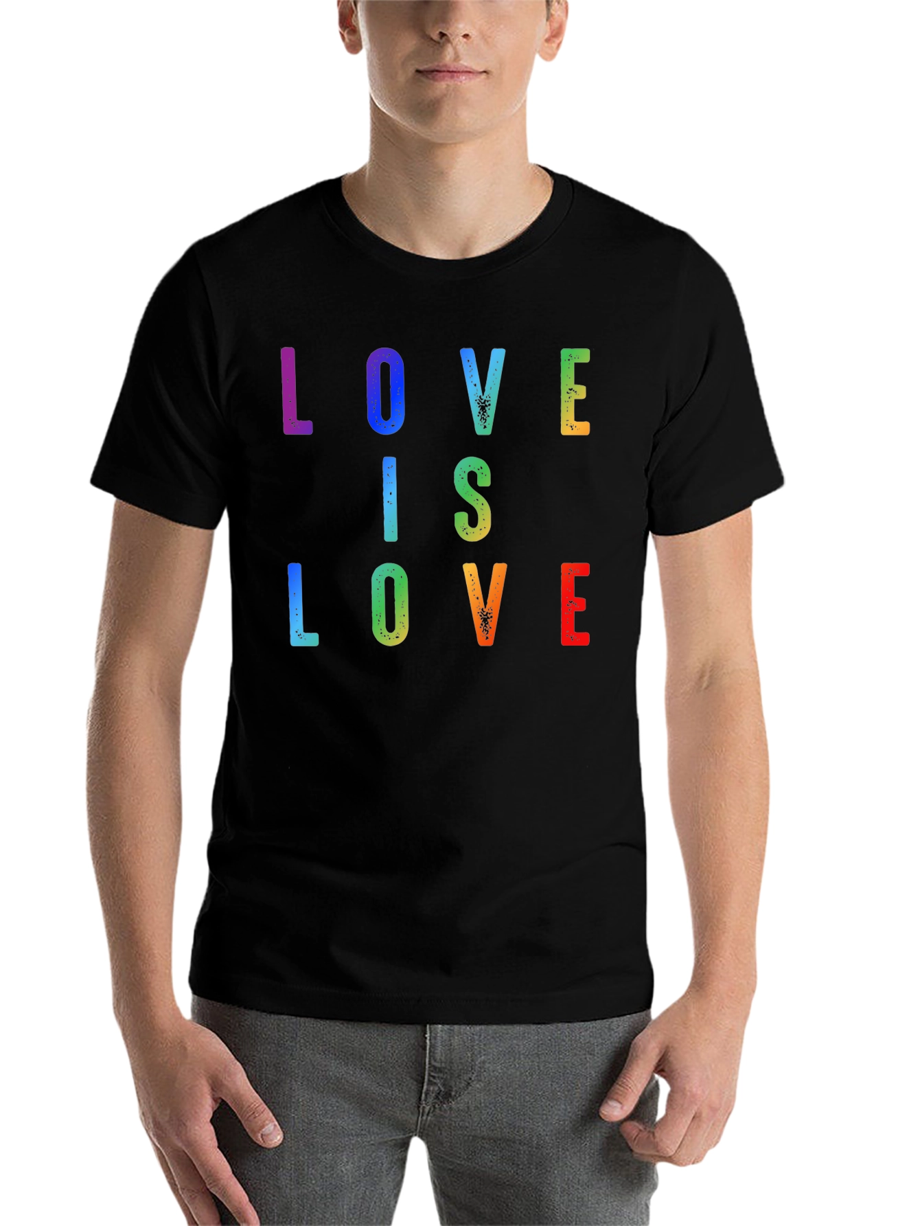 Black Love is Love Rainbow T-Shirt view 7
