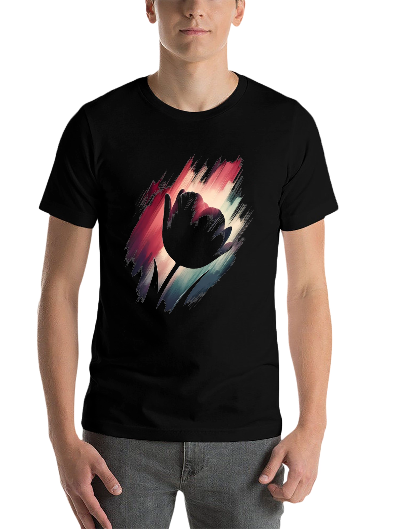 Tulip Silhouette Graphic Tee - Modern Art T-Shirt - 7