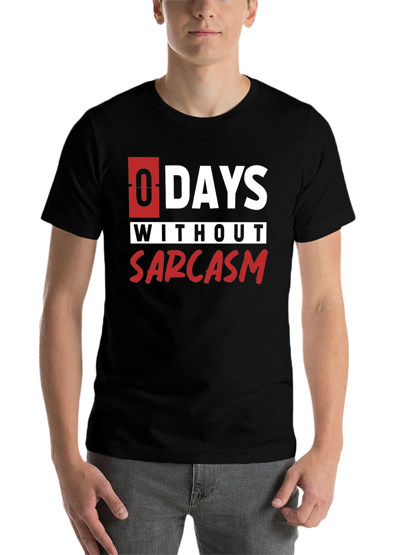 Black Sarcasm T-Shirt - Funny Daily Dose view 7