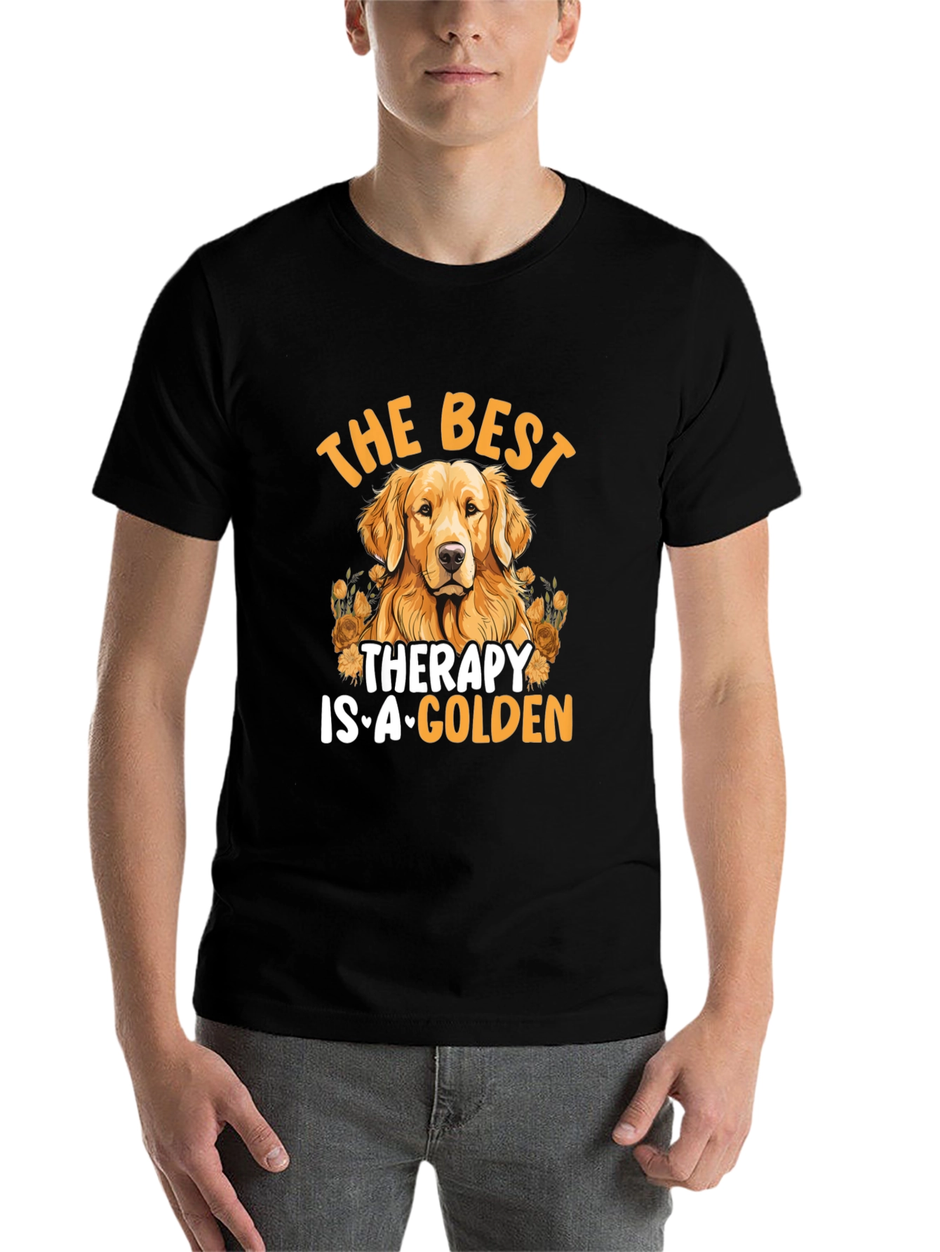 Best Therapy Golden Dog Graphic Tee - 7