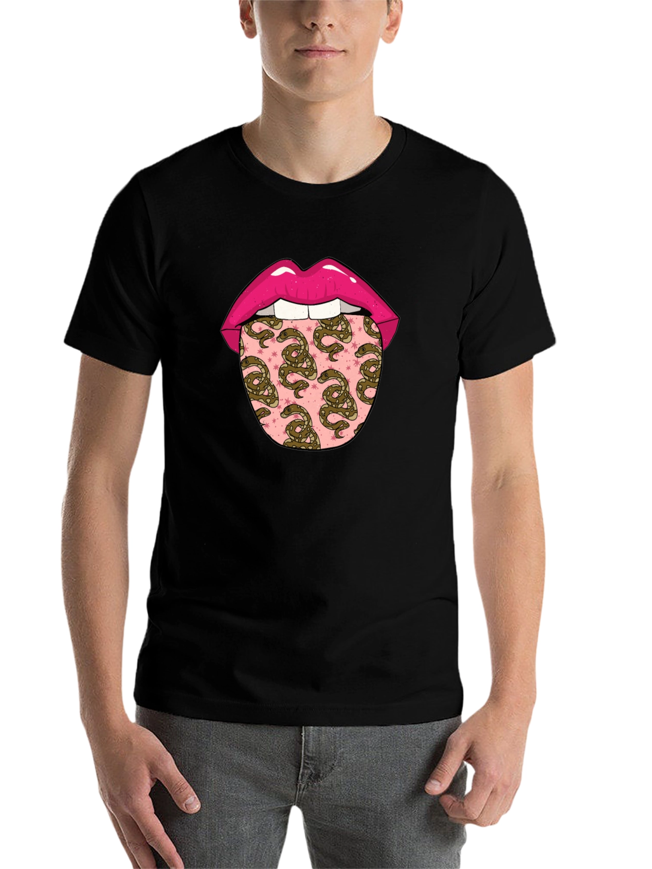 Black Snakes Tongue Graphic Tee view 7