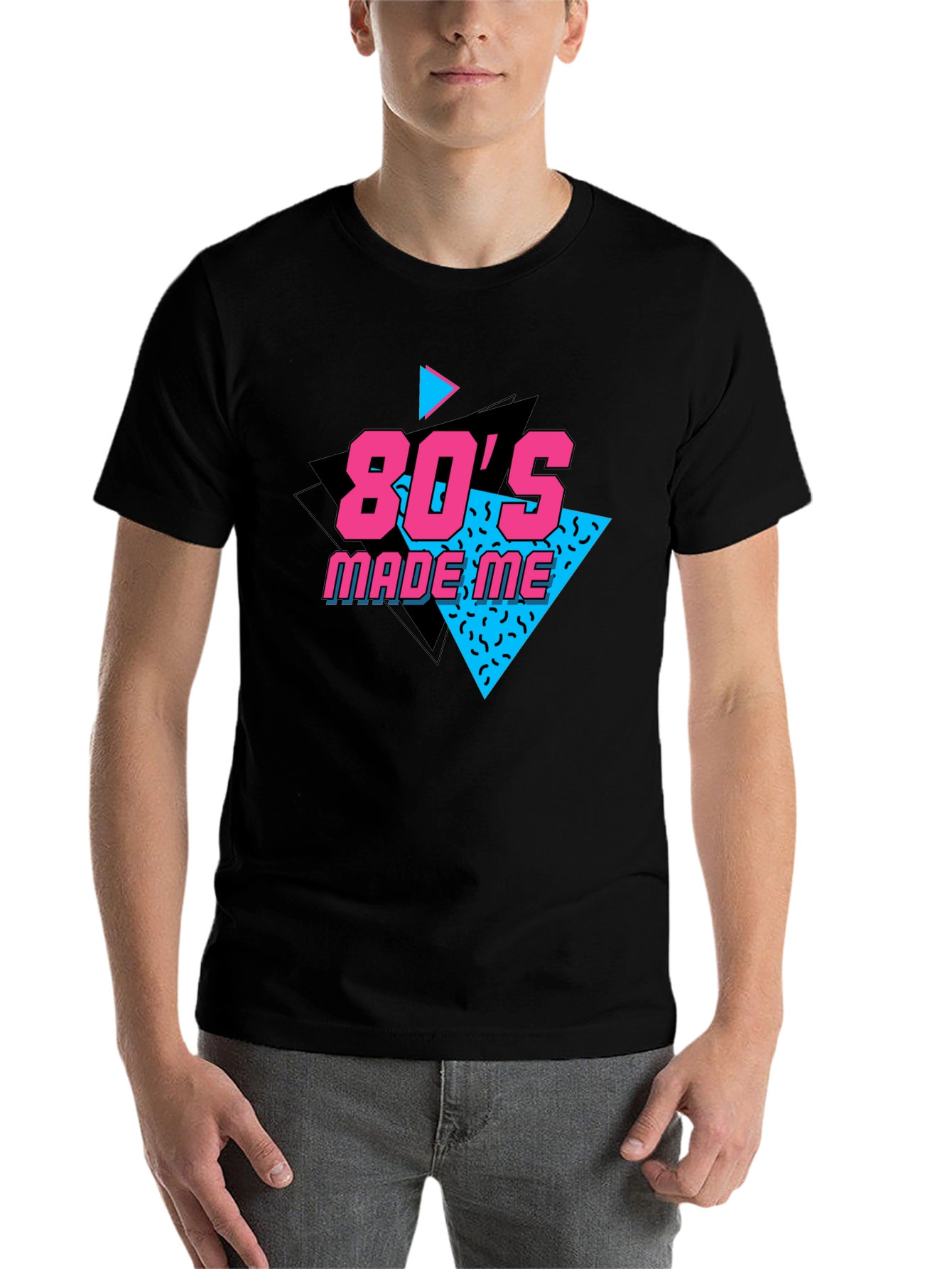 Black 80's Made Me Black T-Shirt view 7