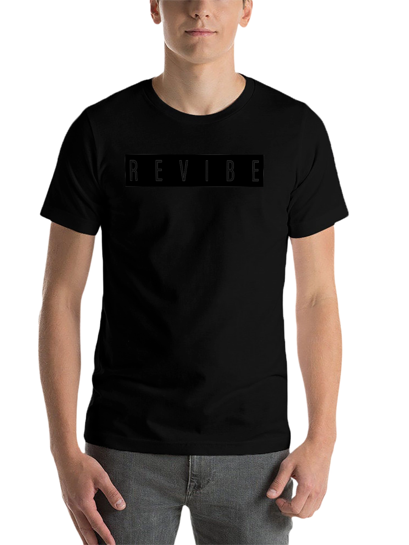 Black Revibe Black Graphic Tee - Men's Casual Fashion view 7