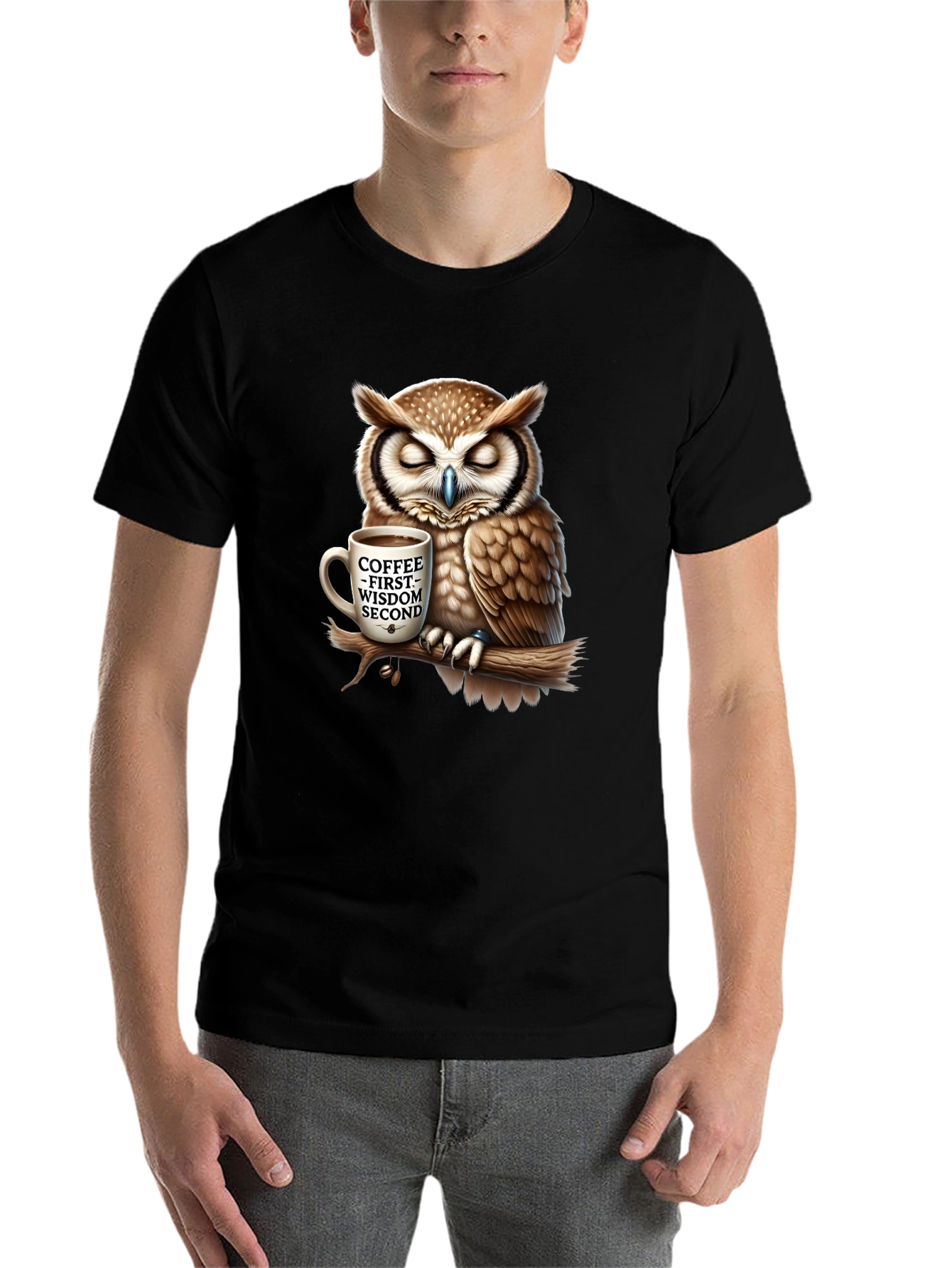 Black Owl Coffee Wisdom Graphic Tee view 7