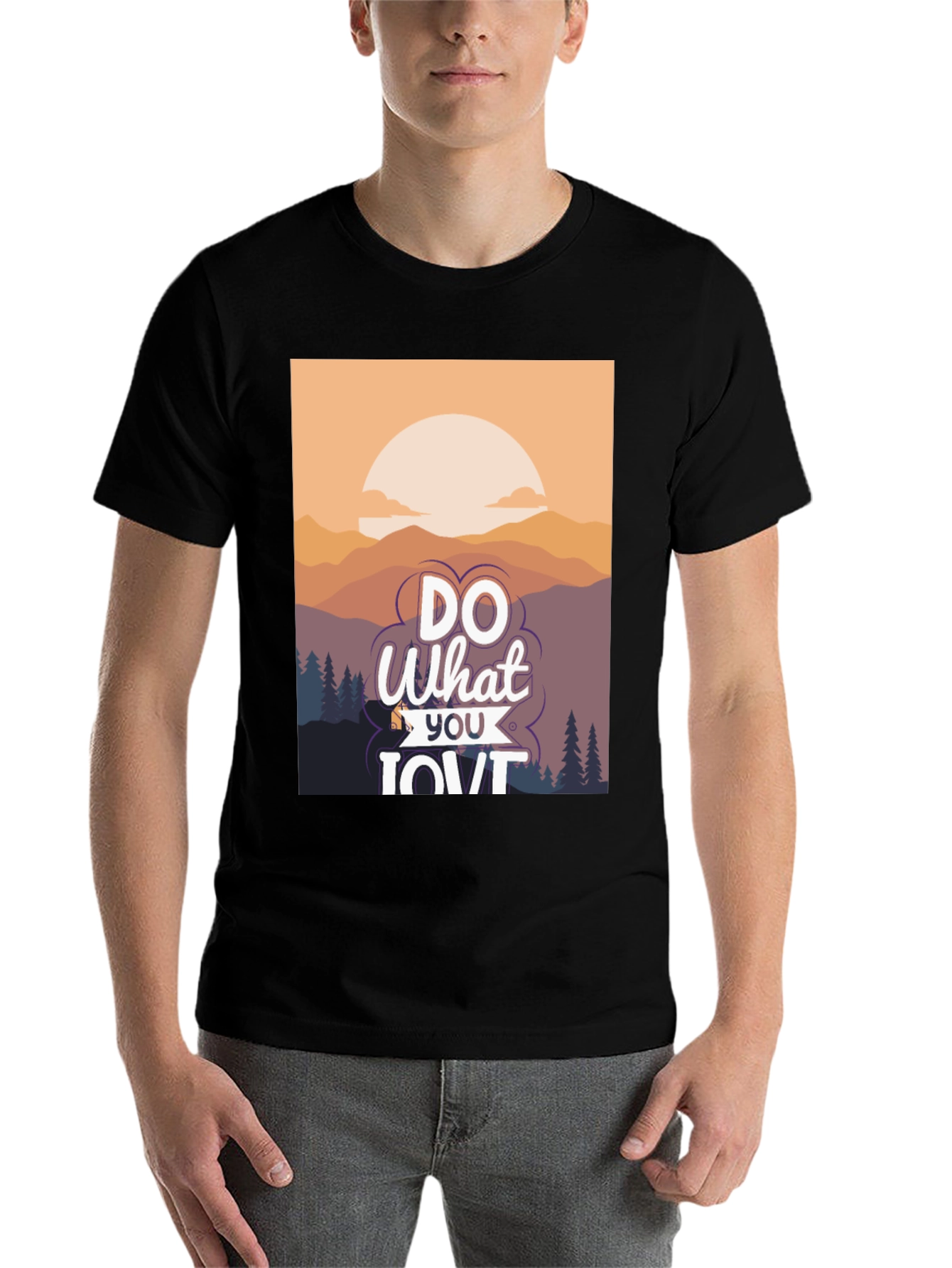 Black Do What You Love Graphic Tee - Black T-Shirt view 7