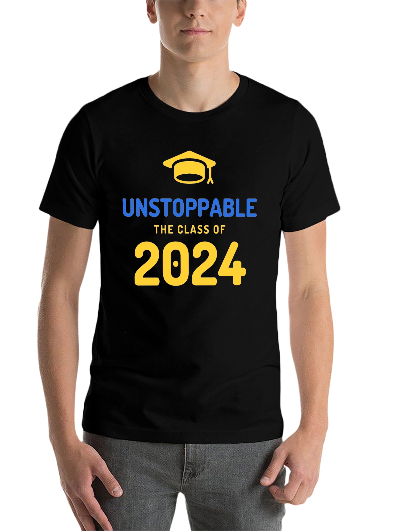 Black Unstoppable Class of 2024 Graduation T-Shirt view 7
