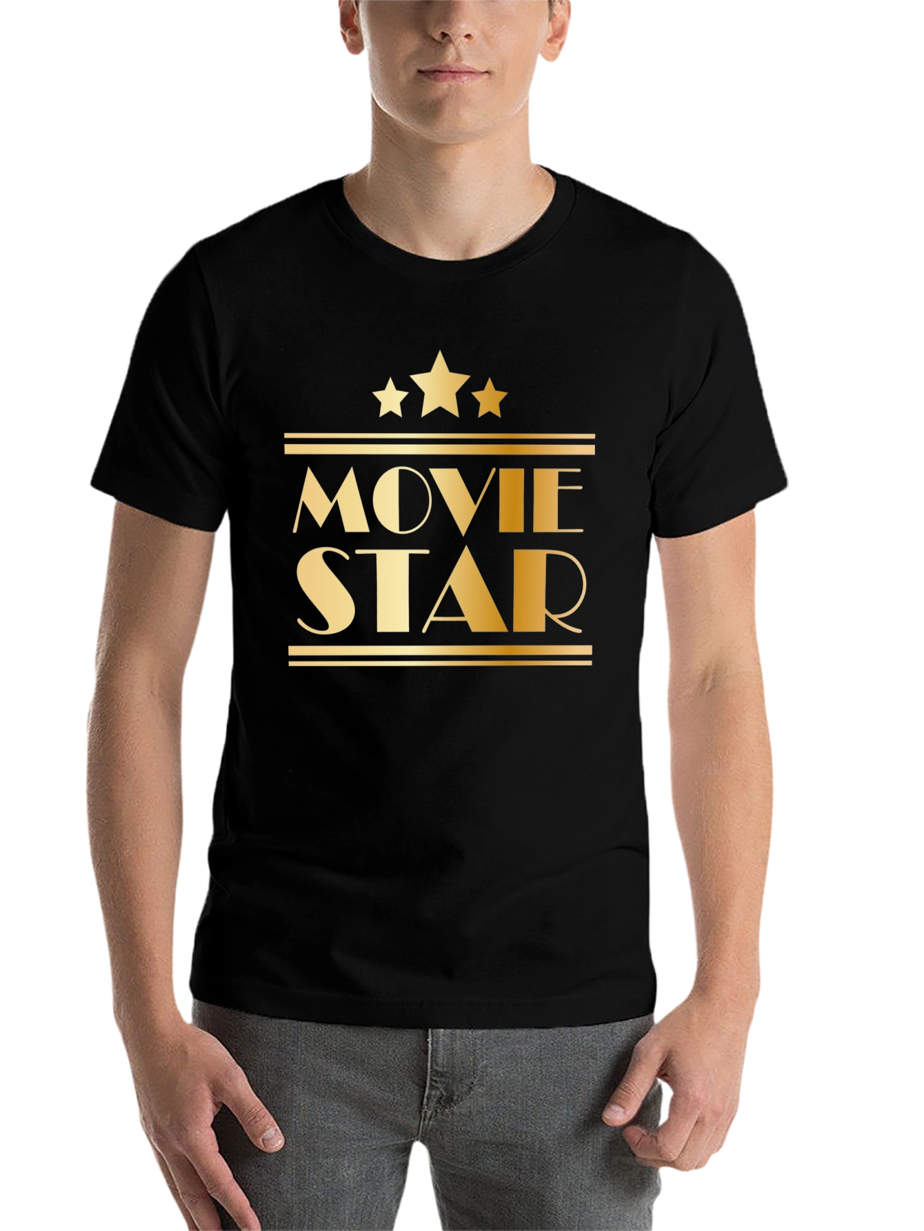 Black Movie Star Graphic Tee - Black Short Sleeve view 7