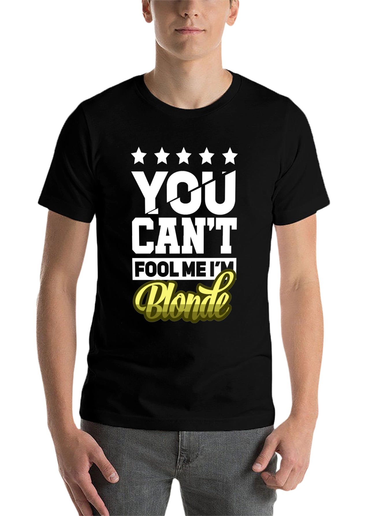 Black You Can't Fool Me I'm Blonde Graphic T-Shirt view 7