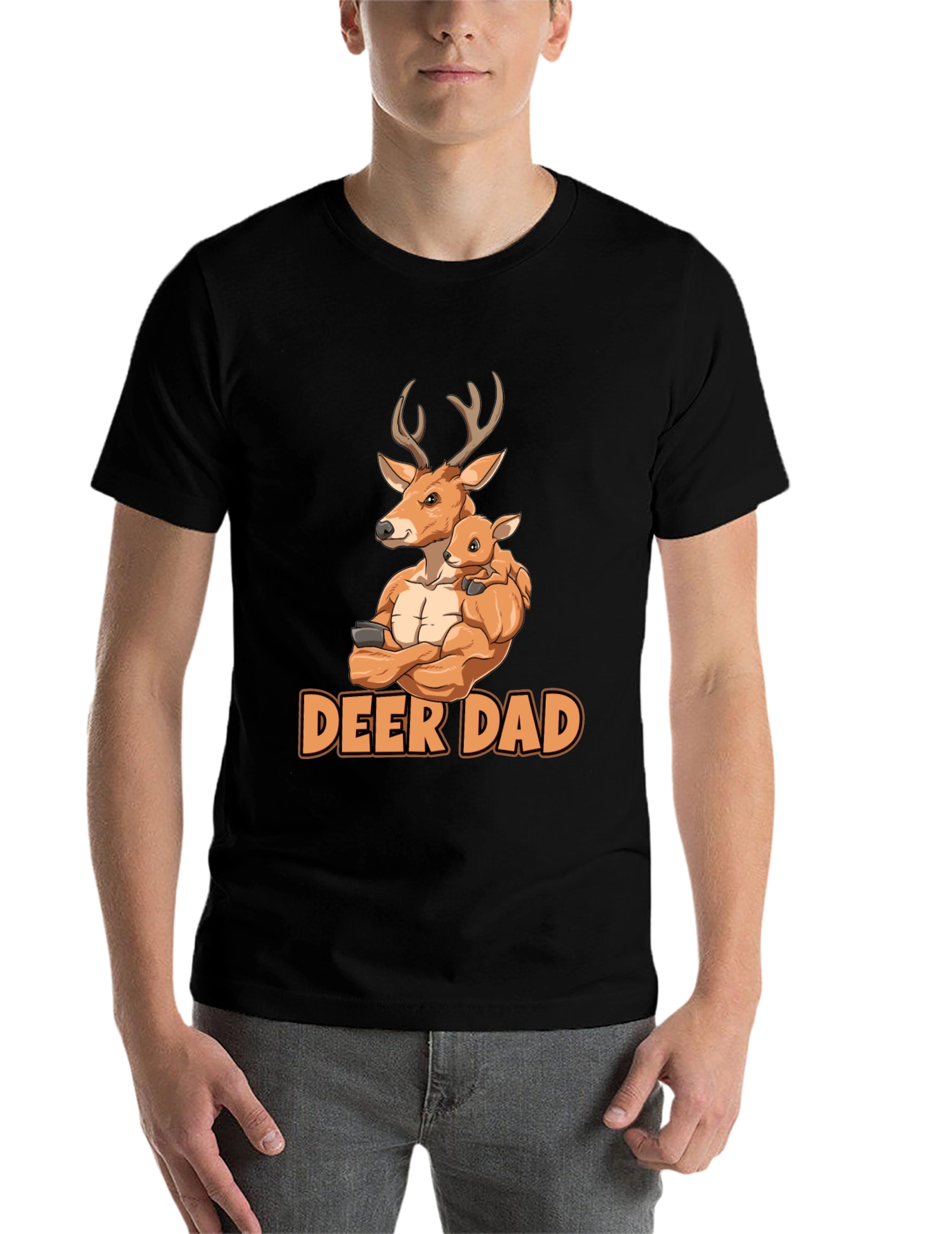 Black Deer Dad Graphic Tee - Father's Day Gift view 7