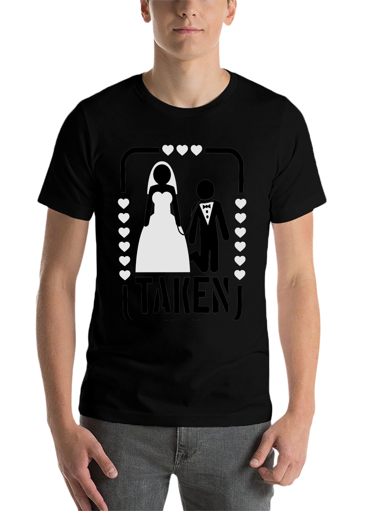 Black Taken Wedding T-Shirt view 7
