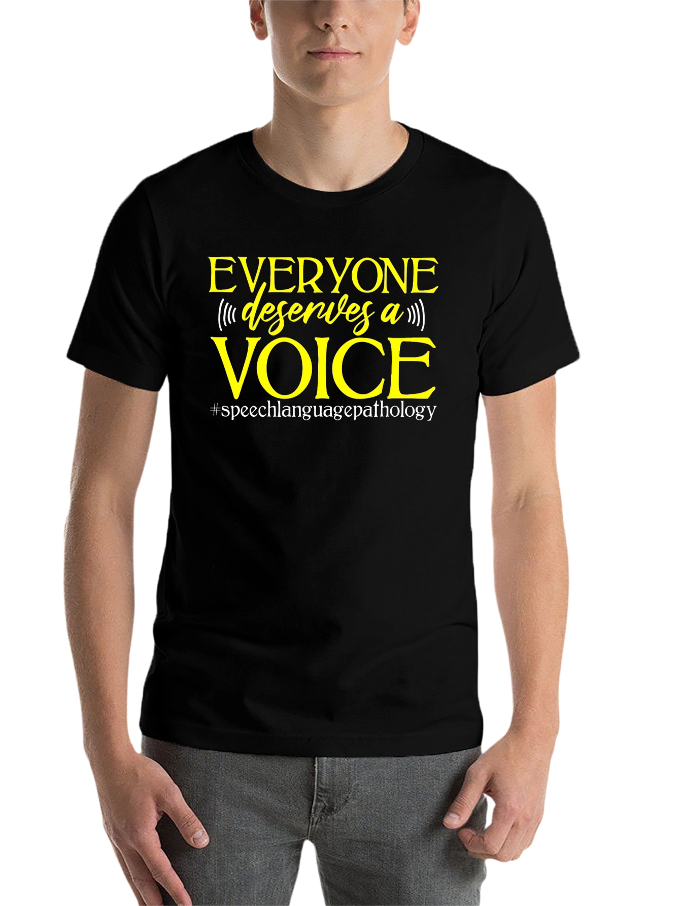 Black Everyone Deserves A Voice T-Shirt view 7