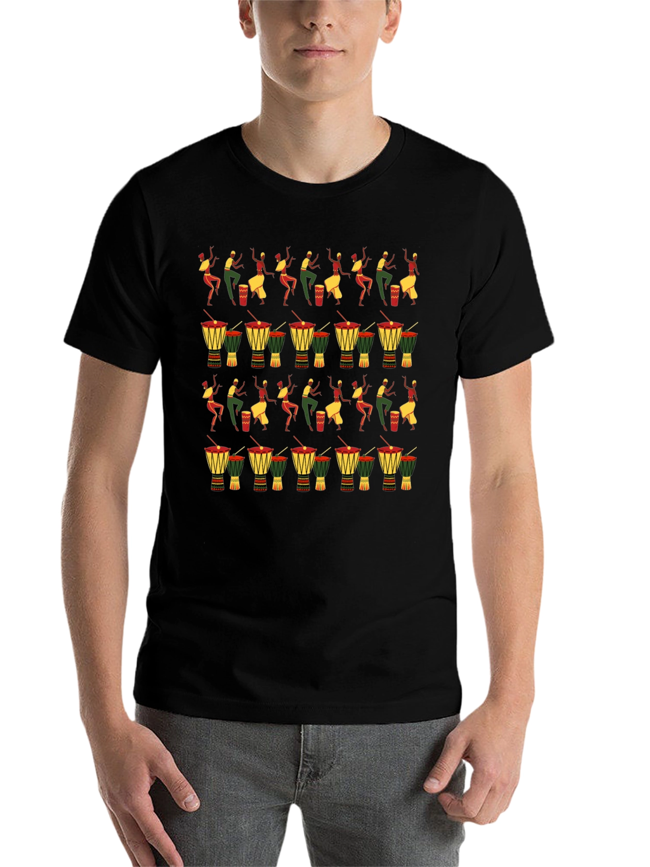 Black African Drummer Graphic Tee - Rhythm & Culture view 7