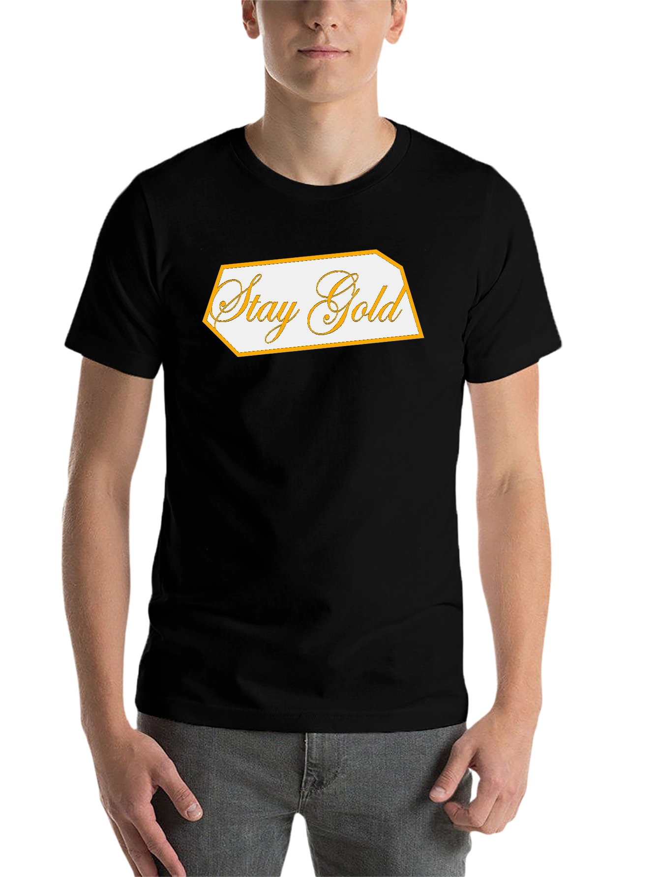Black Stay Gold Graphic Tee - Classic Black view 7