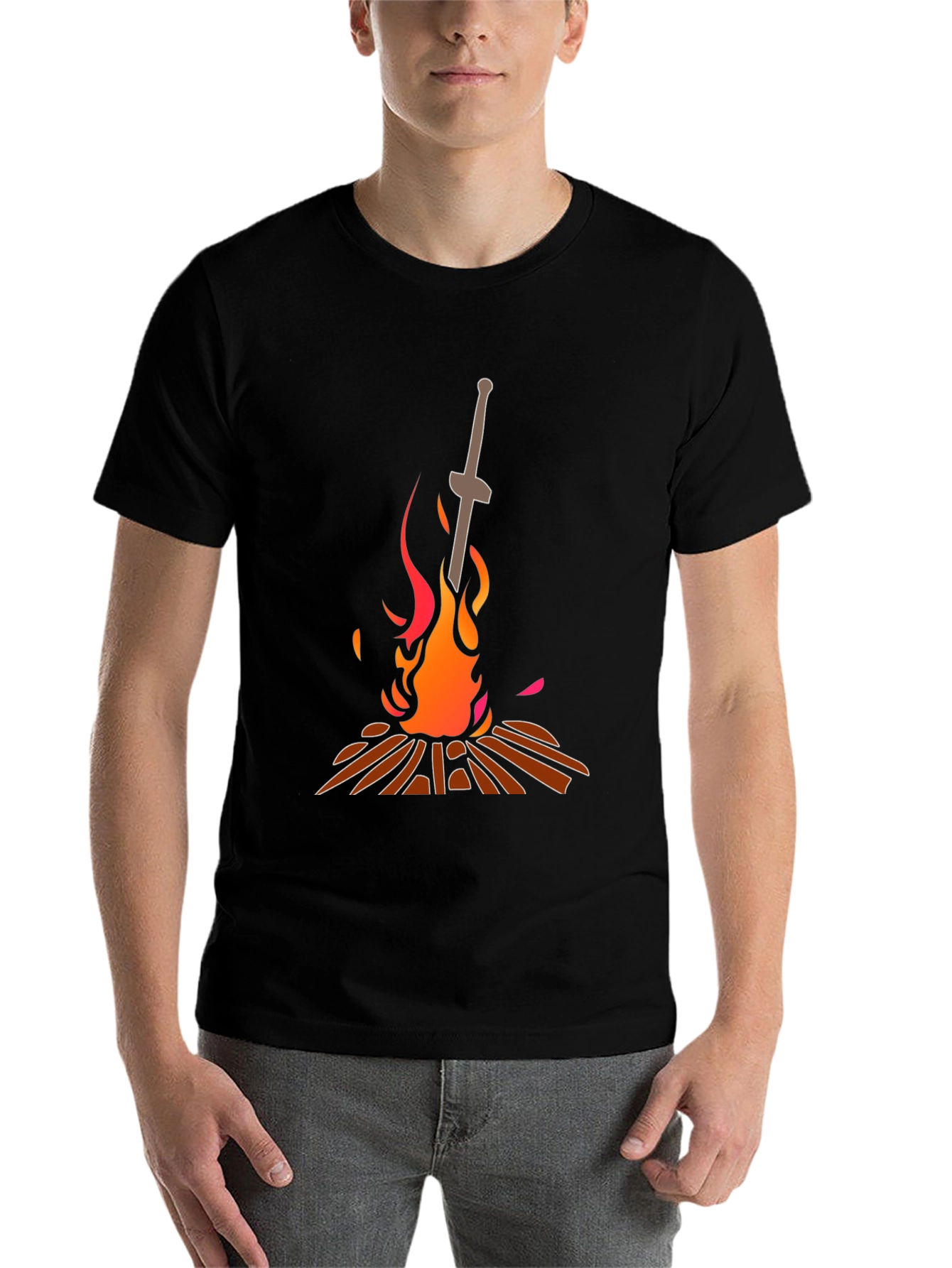 Dark Souls Bonfire T-Shirt - Black - 7