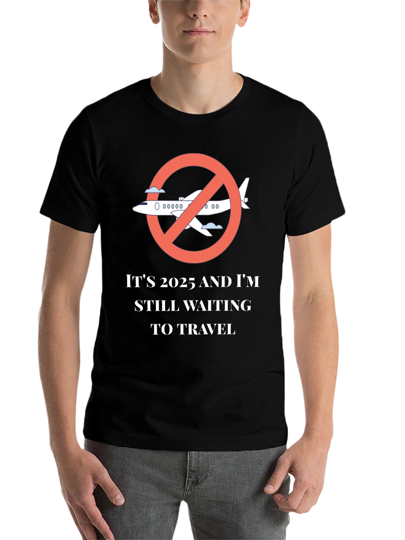Black Travel Ban T-Shirt - 2025 Waiting to Travel view 7