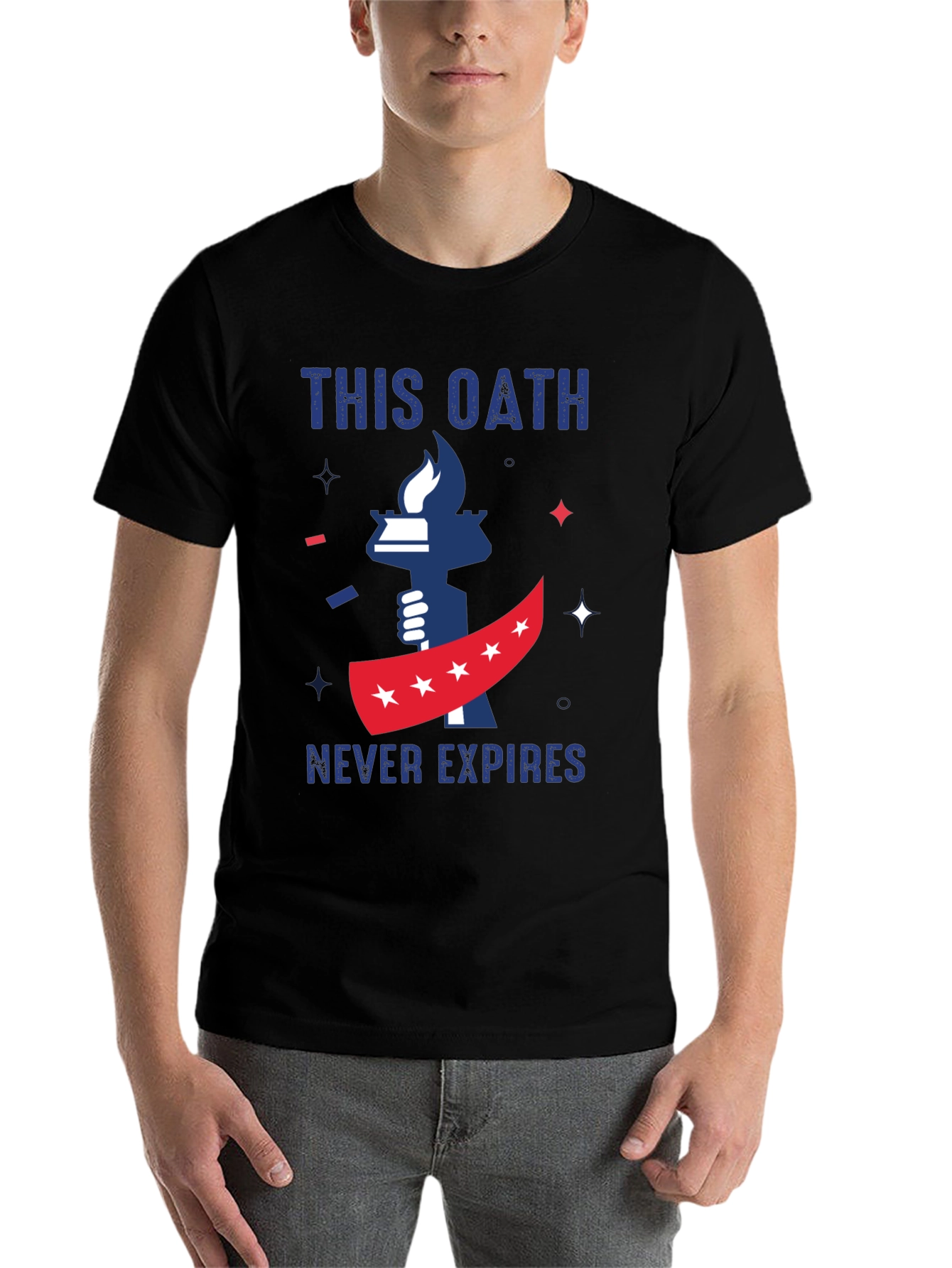 Black This Oath Never Expires Patriotic T-Shirt view 7