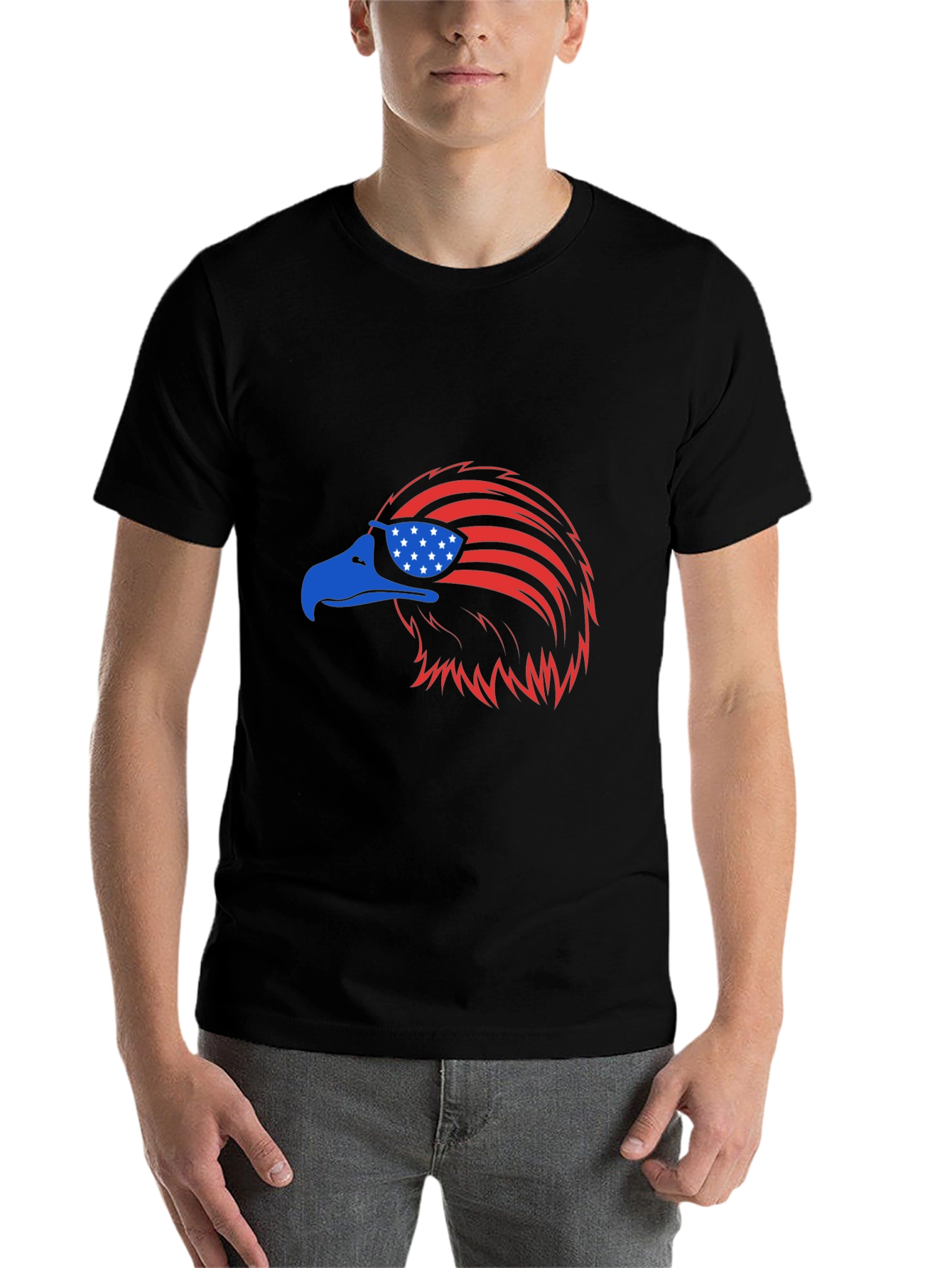 Black American Eagle Graphic Tee view 7